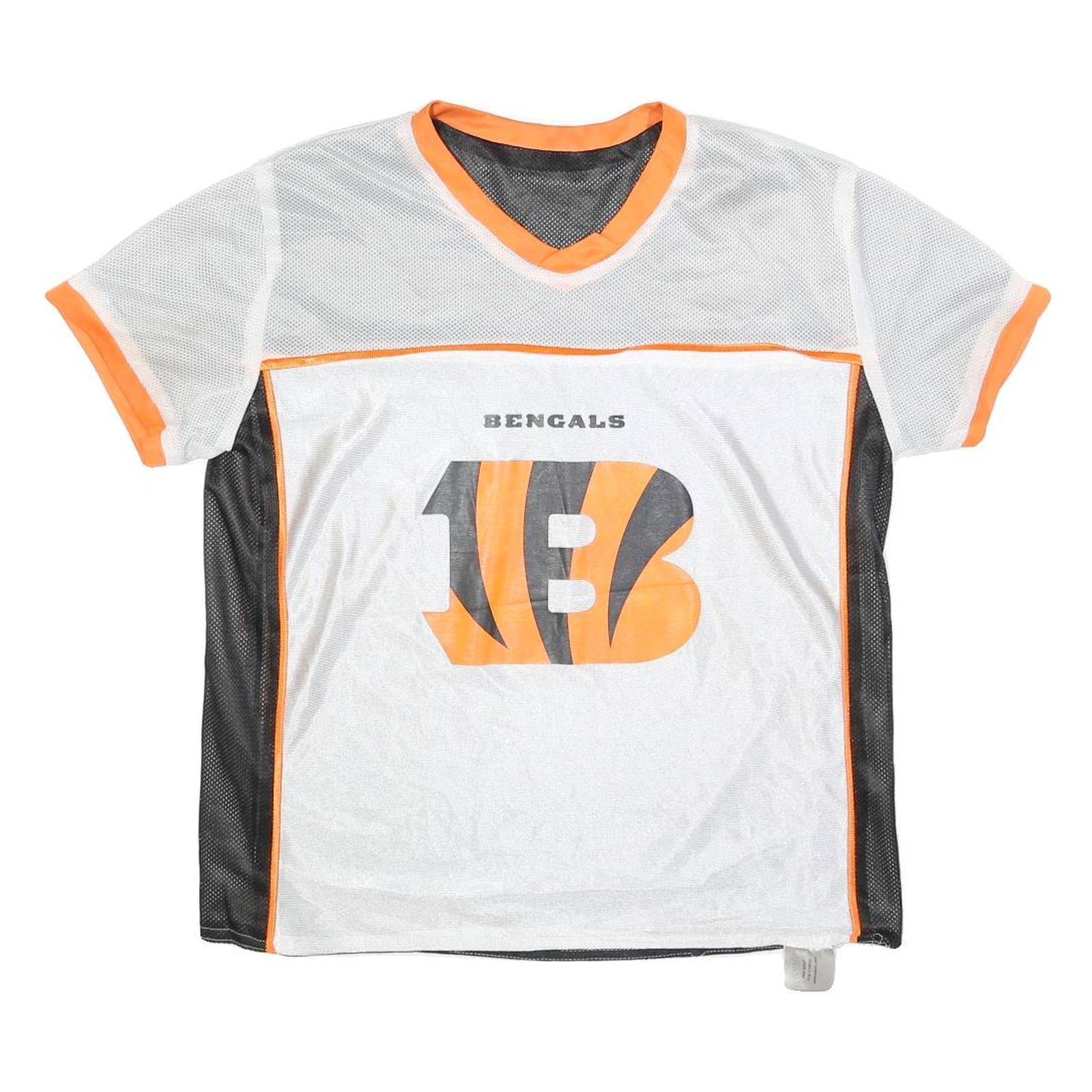Buy NFL Mens White & Orange Bengals Graphic T-Shirt M Short Sleeve V-Neck Sportswear Refurbished - $32.49 NFL Mens White & Orange Bengals Graphic T-Shirt M Short Sleeve V-Neck Sportswear Refurbished - N/A refurbished available on Cerqular