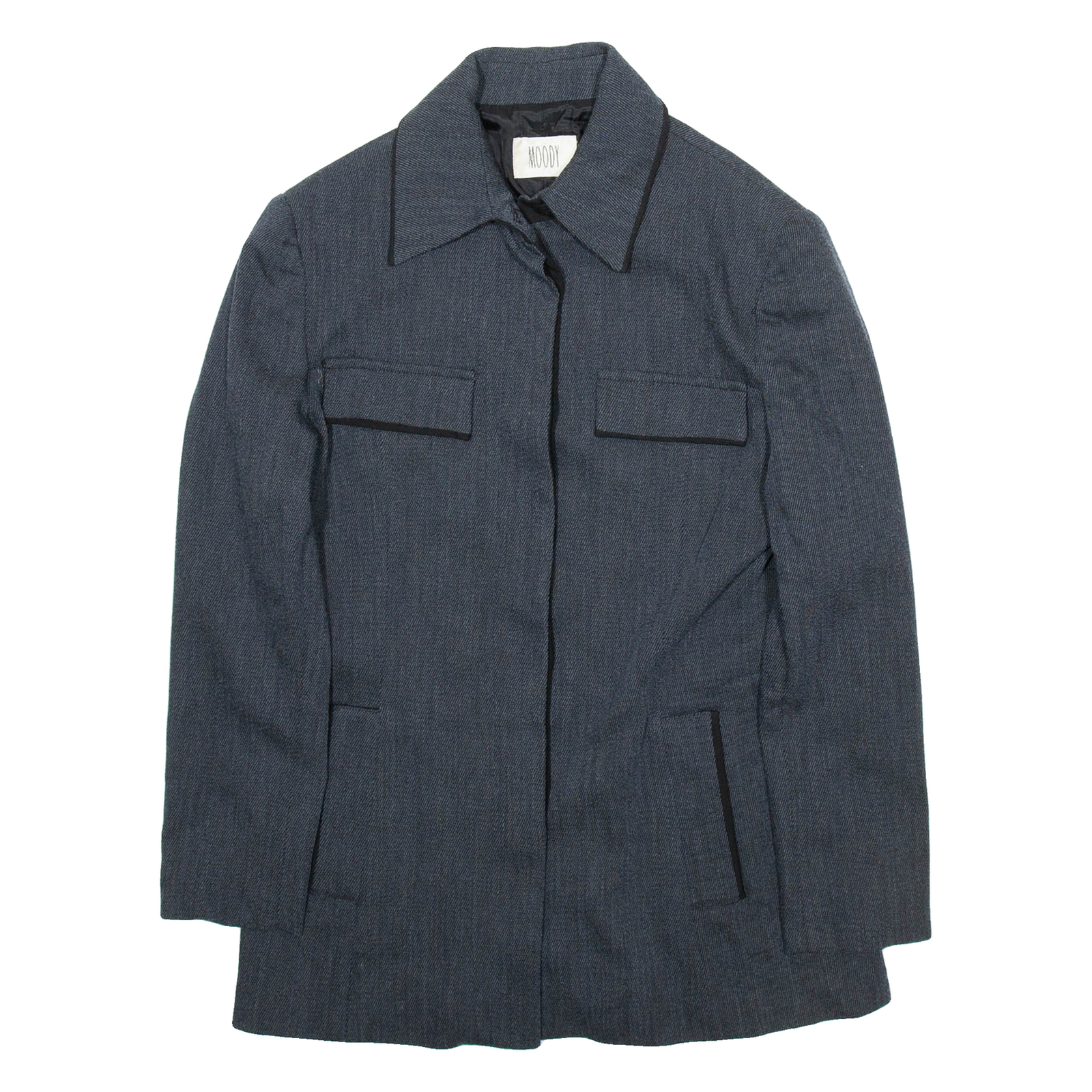 MOODY Womens Blazer Jacket Grey Wool M Refurbished - N/A refurbished available on Cerqular