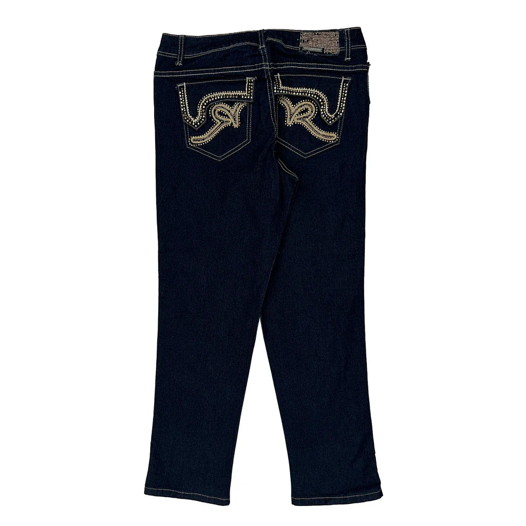 Rocawear Jeans - 30W UK 8 Dark Wash Denim Refurbished - Thrifted (note: this is a term often used to describe second- refurbished available on Cerqular