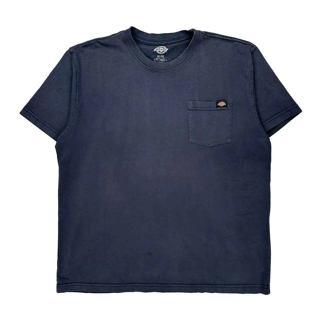 Dickies T-Shirt - XL Blue Cotton Refurbished - Thrifted (note: this is a term often used to describe second- refurbished available on Cerqular