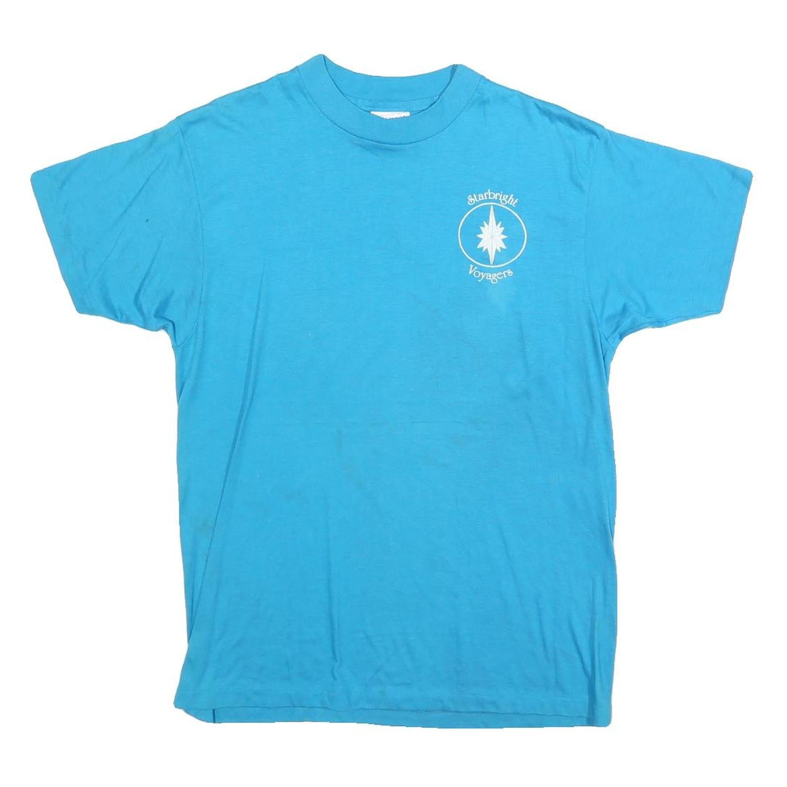Buy HANES Mens Blue Starbright Voyagers Graphic T-Shirt L Short Sleeve Crew Neck Refurbished - $11.69 HANES Mens Blue Starbright Voyagers Graphic T-Shirt L Short Sleeve Crew Neck Refurbished - N/A refurbished available on Cerqular