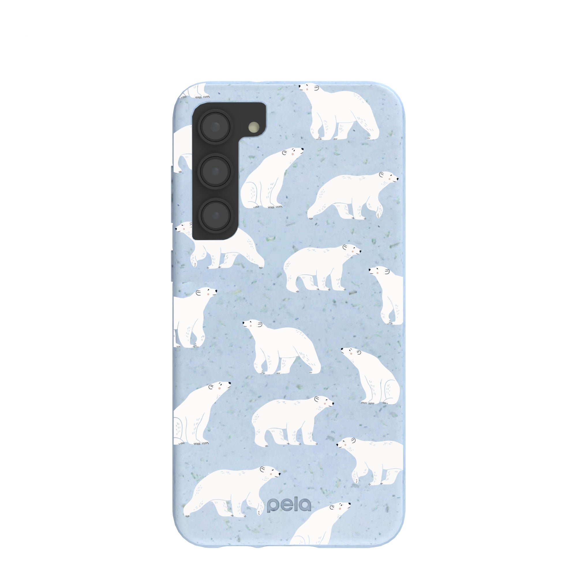 Powder Blue Ice Bears Samsung Galaxy S23+(Plus) Case Refurbished - Pela Case refurbished available on Cerqular