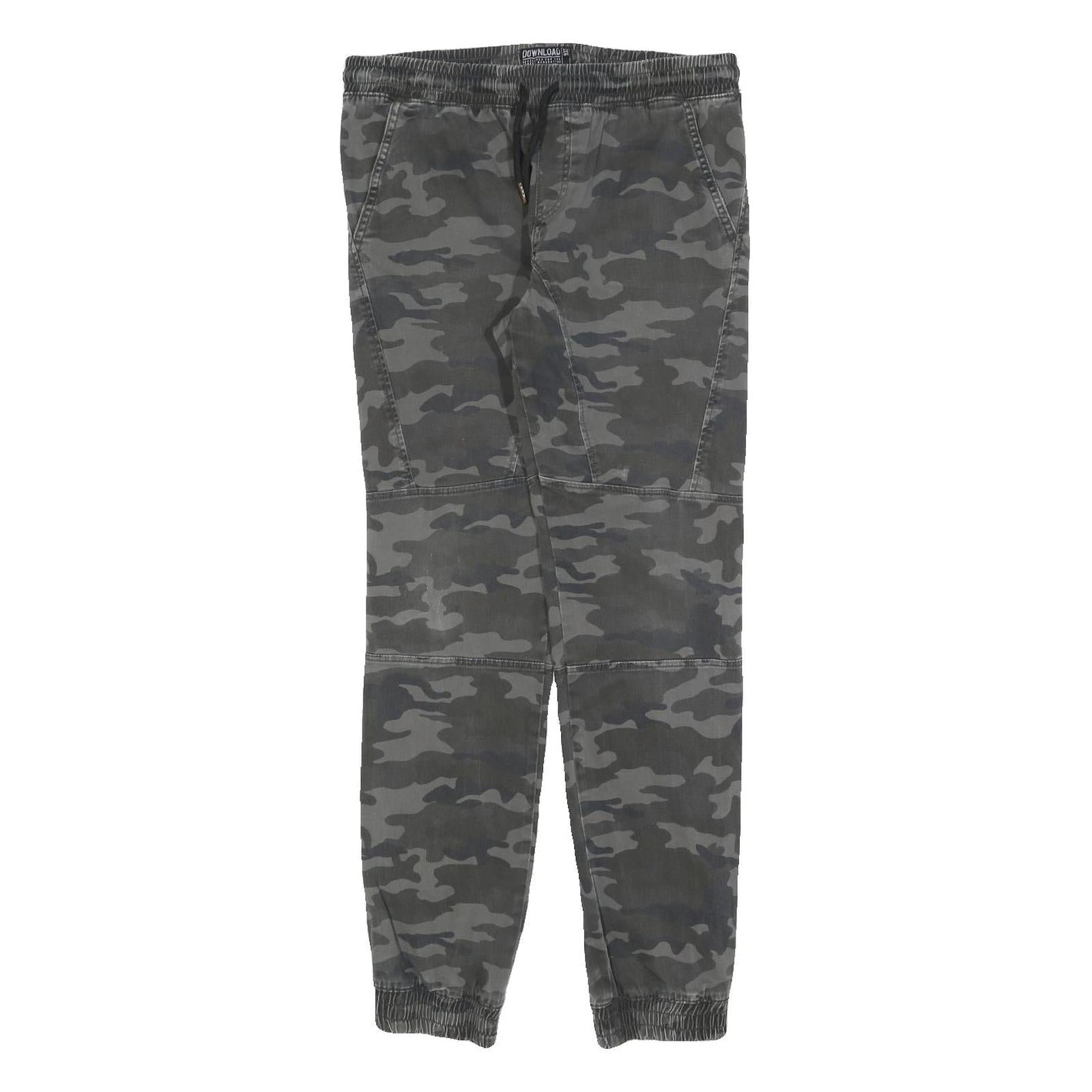 DOWNLOAD Mens Cotton Blend Slim Camo Print Drawstring Trousers W30 L30 Refurbished - N/A refurbished available on Cerqular