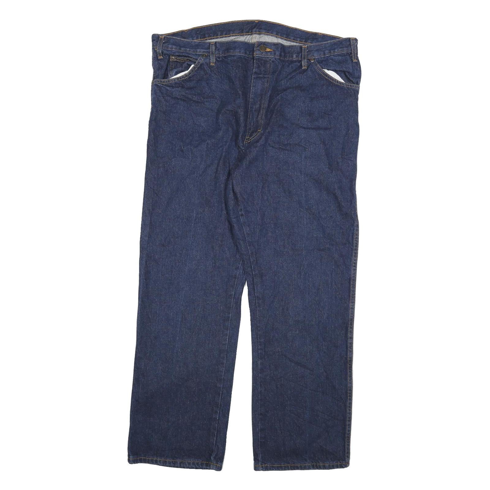 DICKIES Mens Jeans Blue Regular Straight Denim Medium W40 L30 Workwear Zip Refurbished - N/A refurbished available on Cerqular