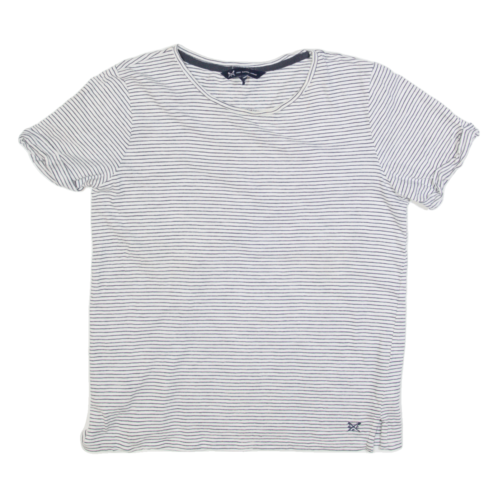 CREW CLOTHING Striped Womens T-Shirt White UK 12 Refurbished - N/A refurbished available on Cerqular