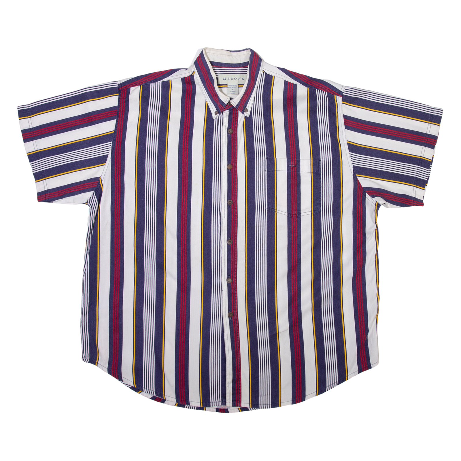 MERONA Mens Shirt White Striped XL Refurbished - N/A refurbished available on Cerqular
