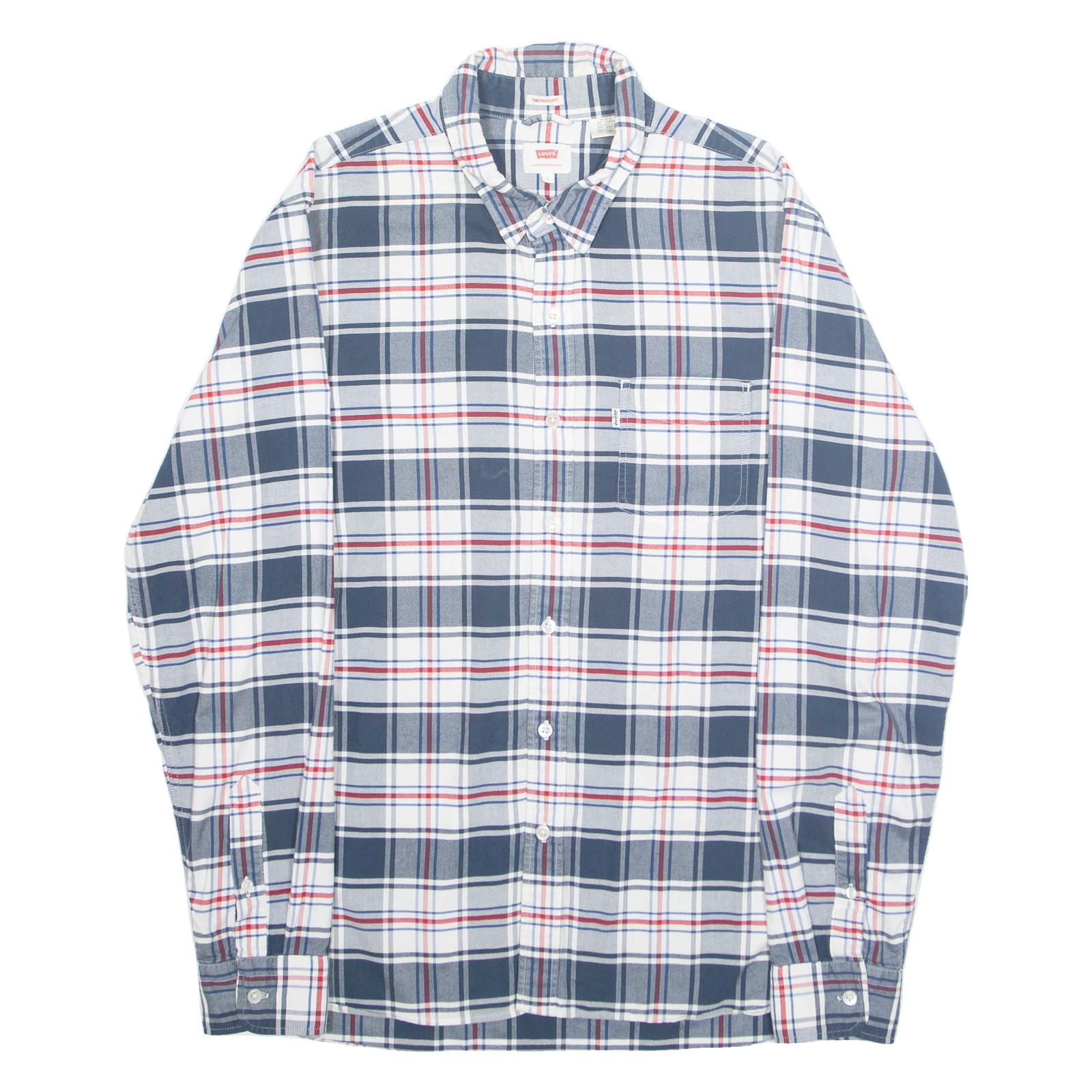 LEVI'S Thermadapt Mens Shirt White Plaid Long Sleeve L Refurbished - N/A refurbished available on Cerqular