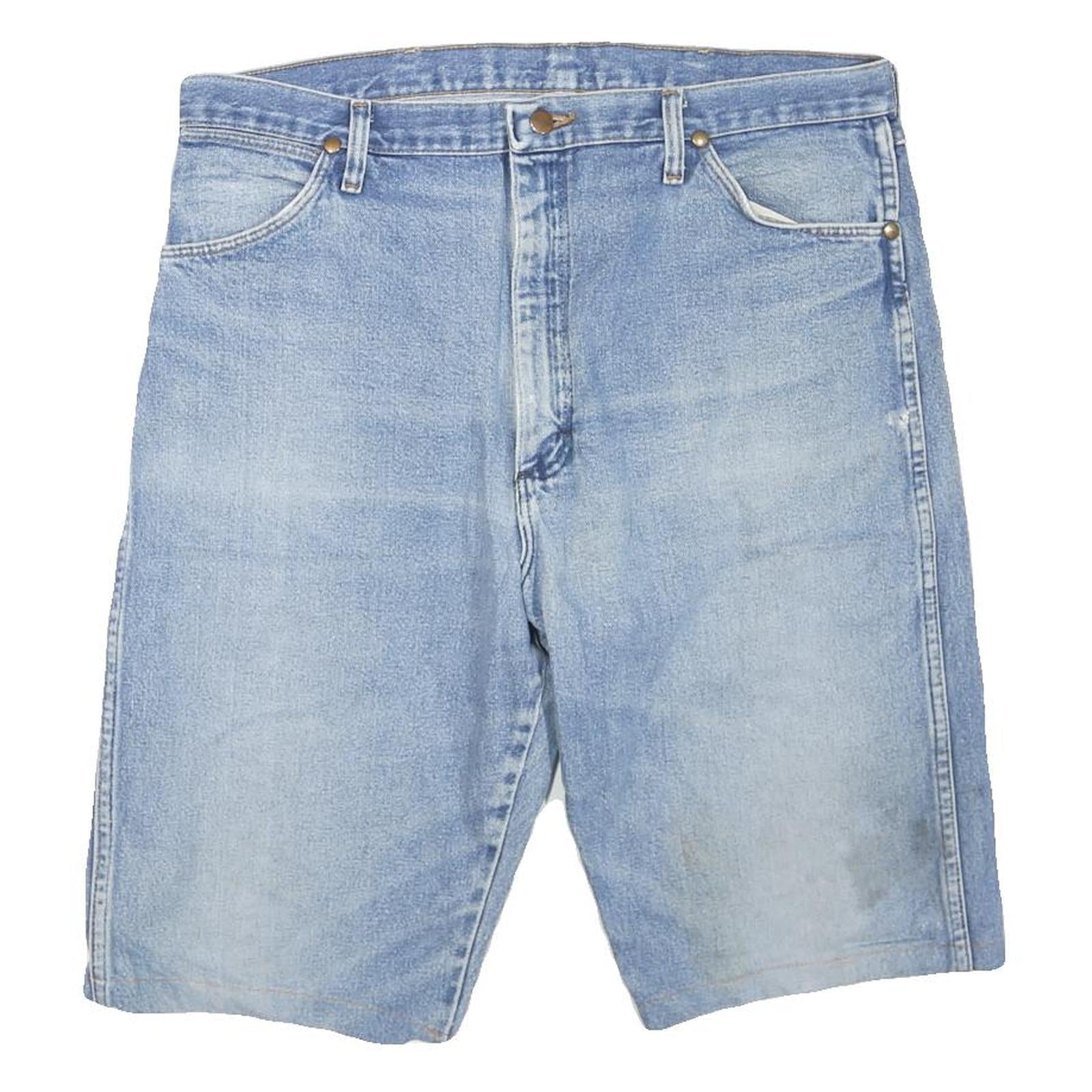 WRANGLER Womens Denim Blue Shorts L W38 Casual Classic Fit Cotton Blend Refurbished - N/A refurbished available on Cerqular