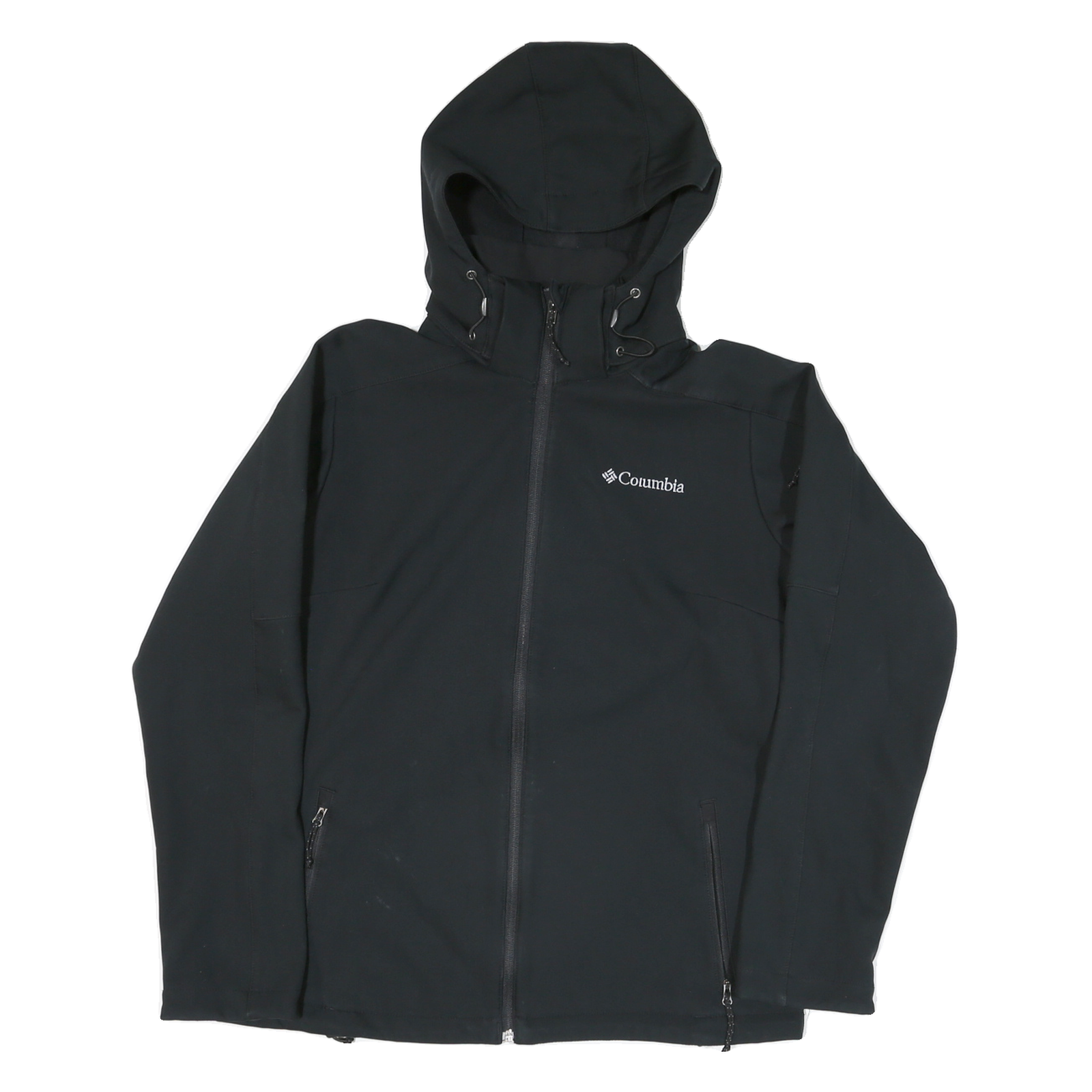 COLUMBIA Womens Black Outdoor Jacket M Polyester Blend Hooded Zip Up Refurbished - N/A refurbished available on Cerqular