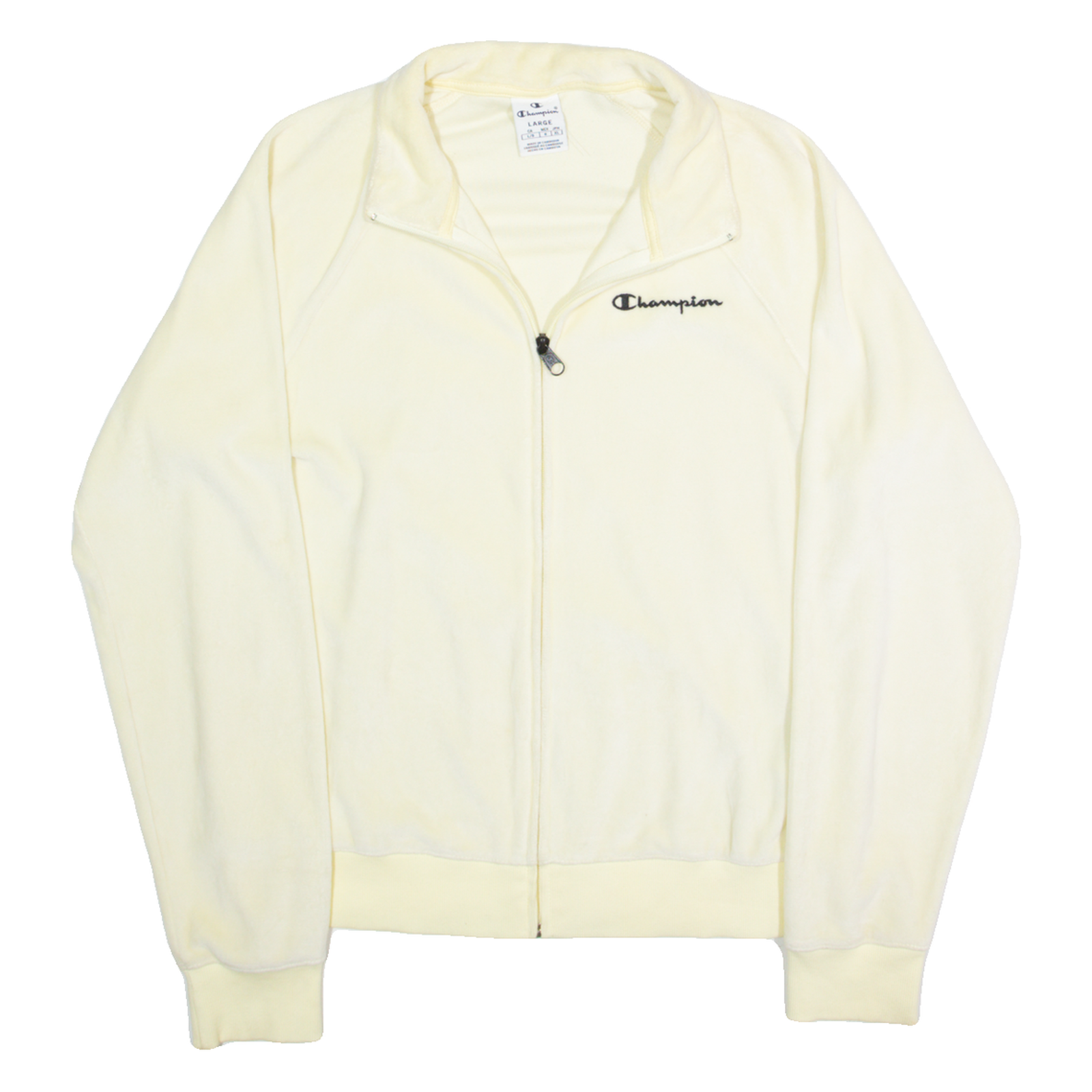 CHAMPION Mens Fleece Jacket Yellow L Refurbished - N/A refurbished available on Cerqular