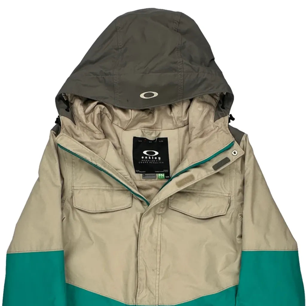 Oakley Ski Jacket - Small Beige Polyester Refurbished - Thrifted (note: this is a term often used to describe second- refurbished available on Cerqular