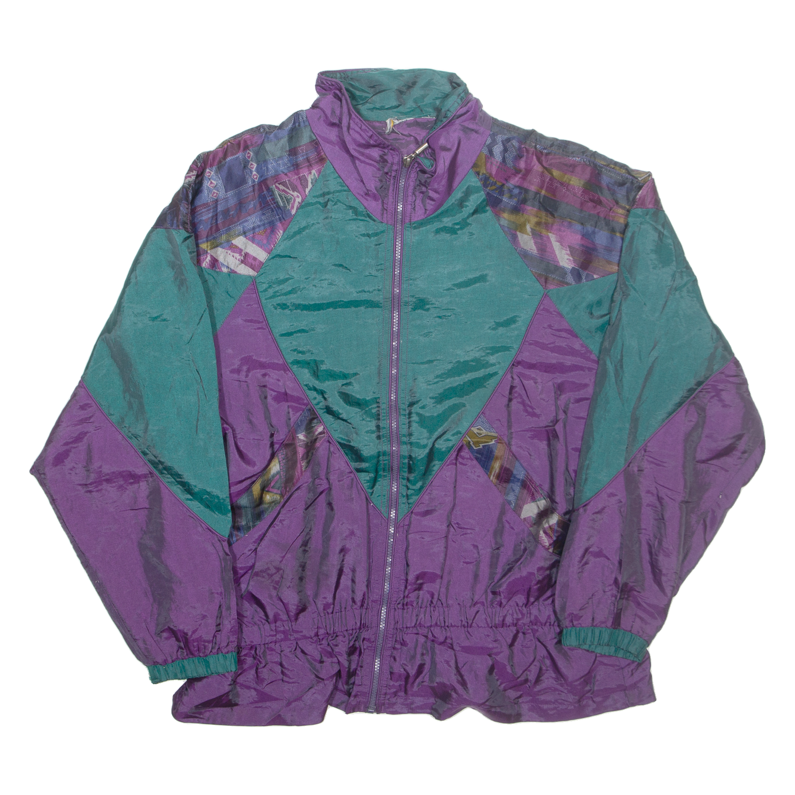 Womens Track Jacket Purple Crazy Pattern L Refurbished - N/A refurbished available on Cerqular
