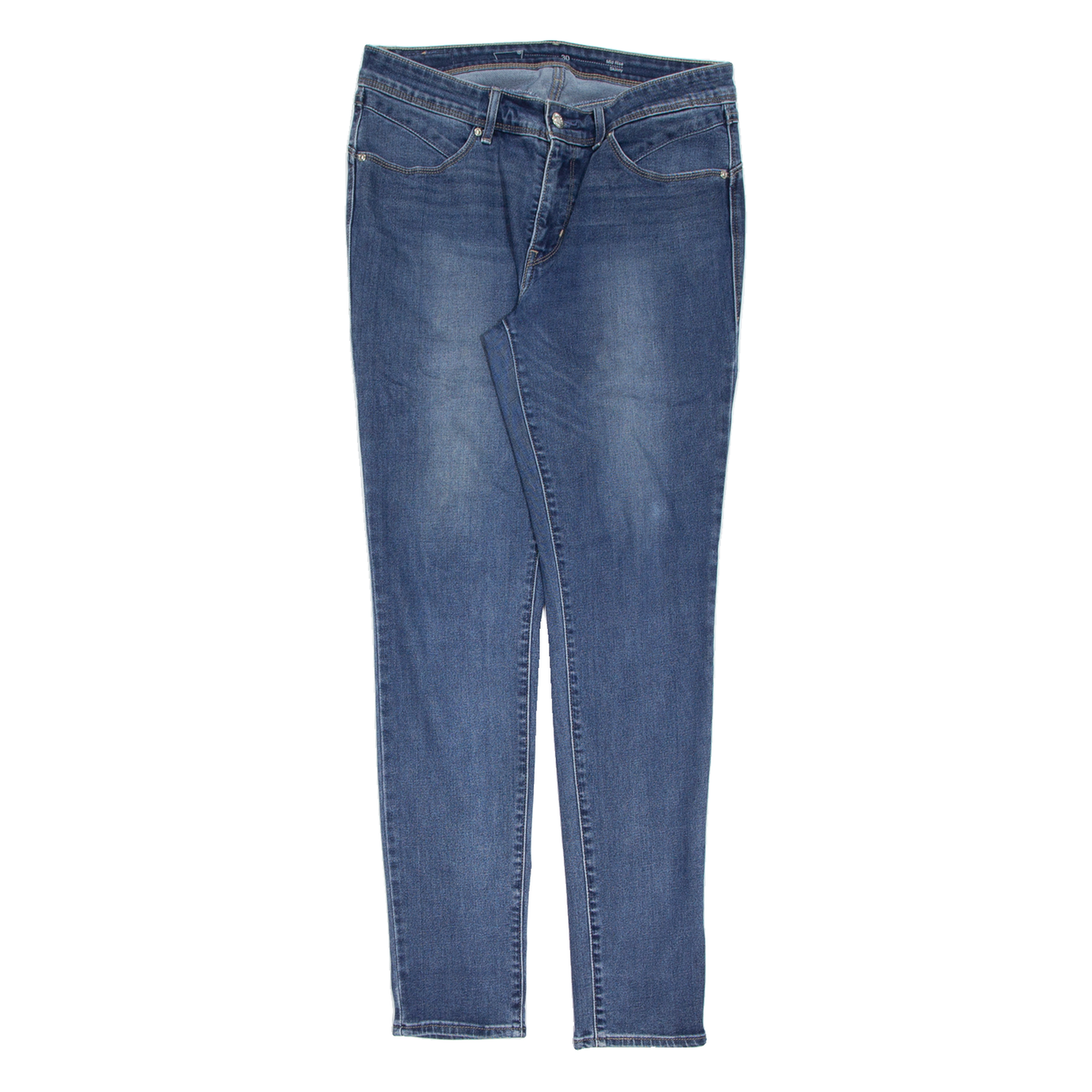 LEVI'S Mid Rise Womens Jeans Blue Slim Skinny Stone Wash W30 L32 Refurbished - N/A refurbished available on Cerqular