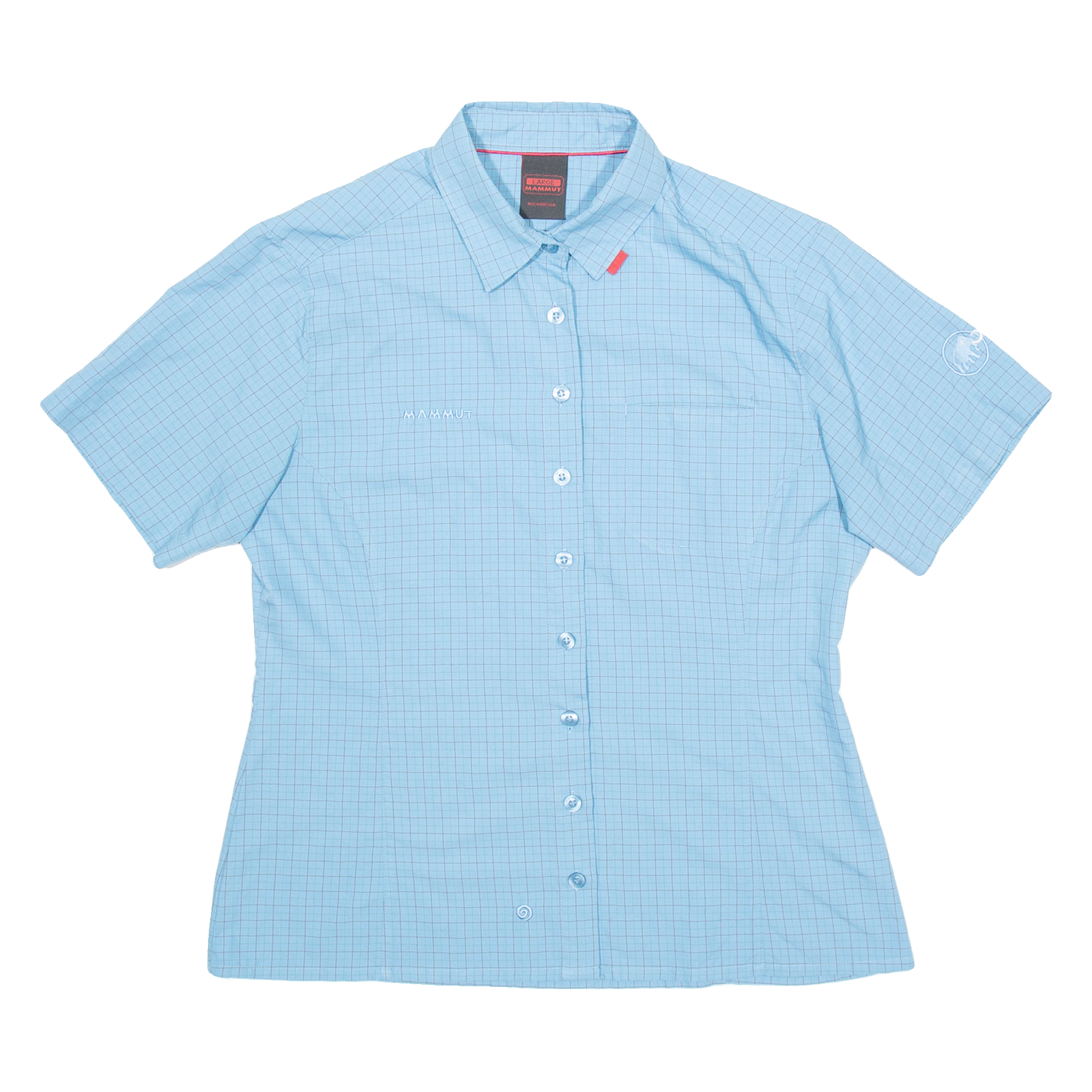 MAMMUT Womens Shirt Blue Check L Refurbished - N/A refurbished available on Cerqular