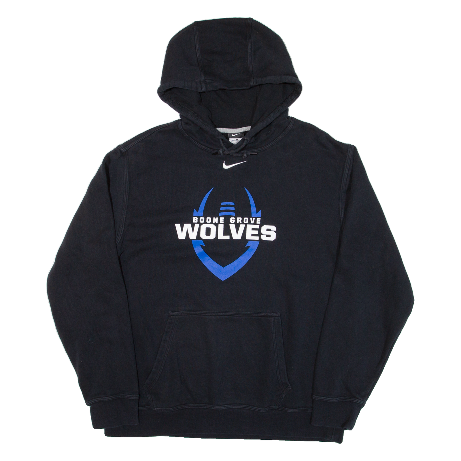 NIKE Boone Grove Wolves Mens Black Hoodie USA L Refurbished - N/A refurbished available on Cerqular