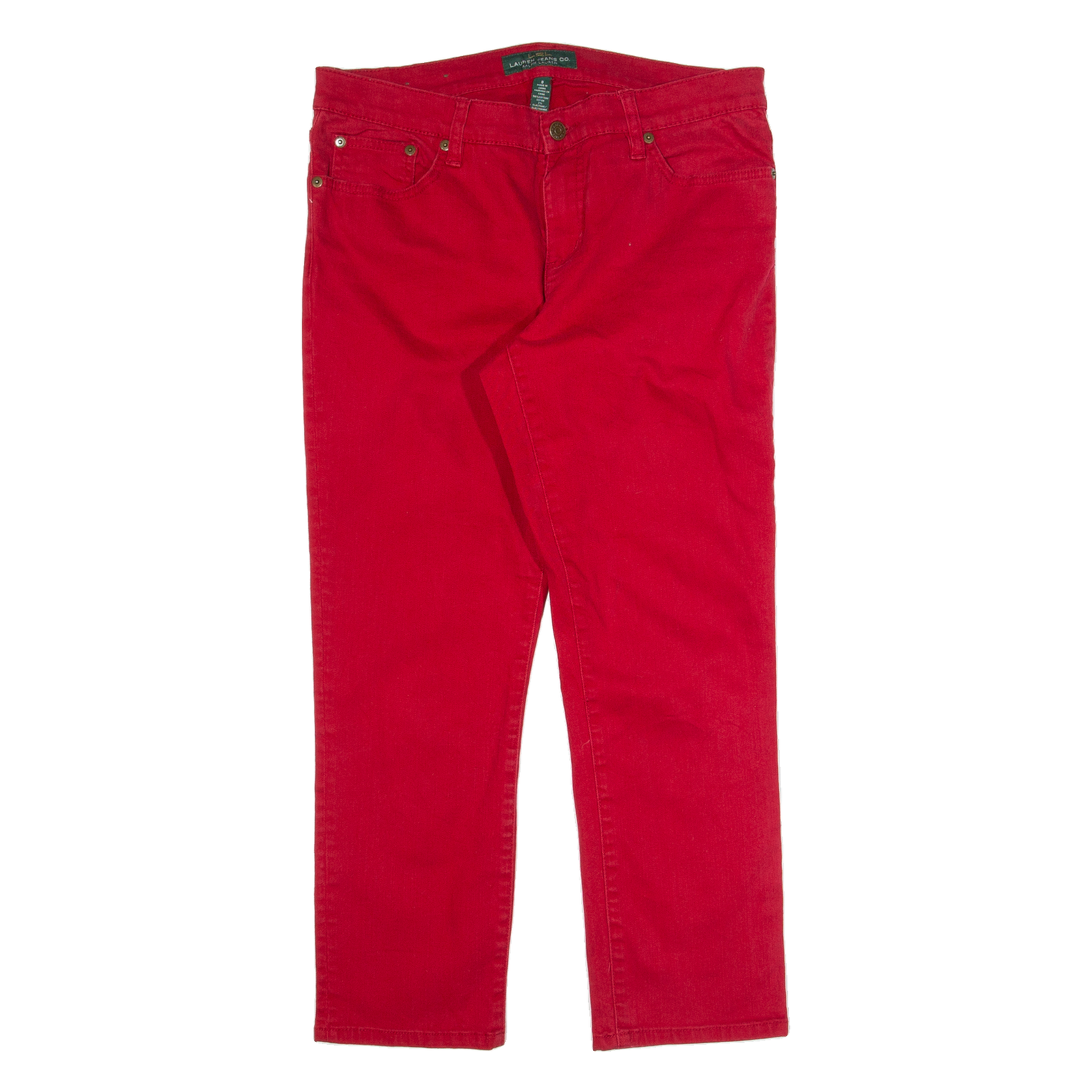 LAUREN RALPH LAUREN Womens Trousers Red Slim Tapered W32 L26 Refurbished - N/A refurbished available on Cerqular