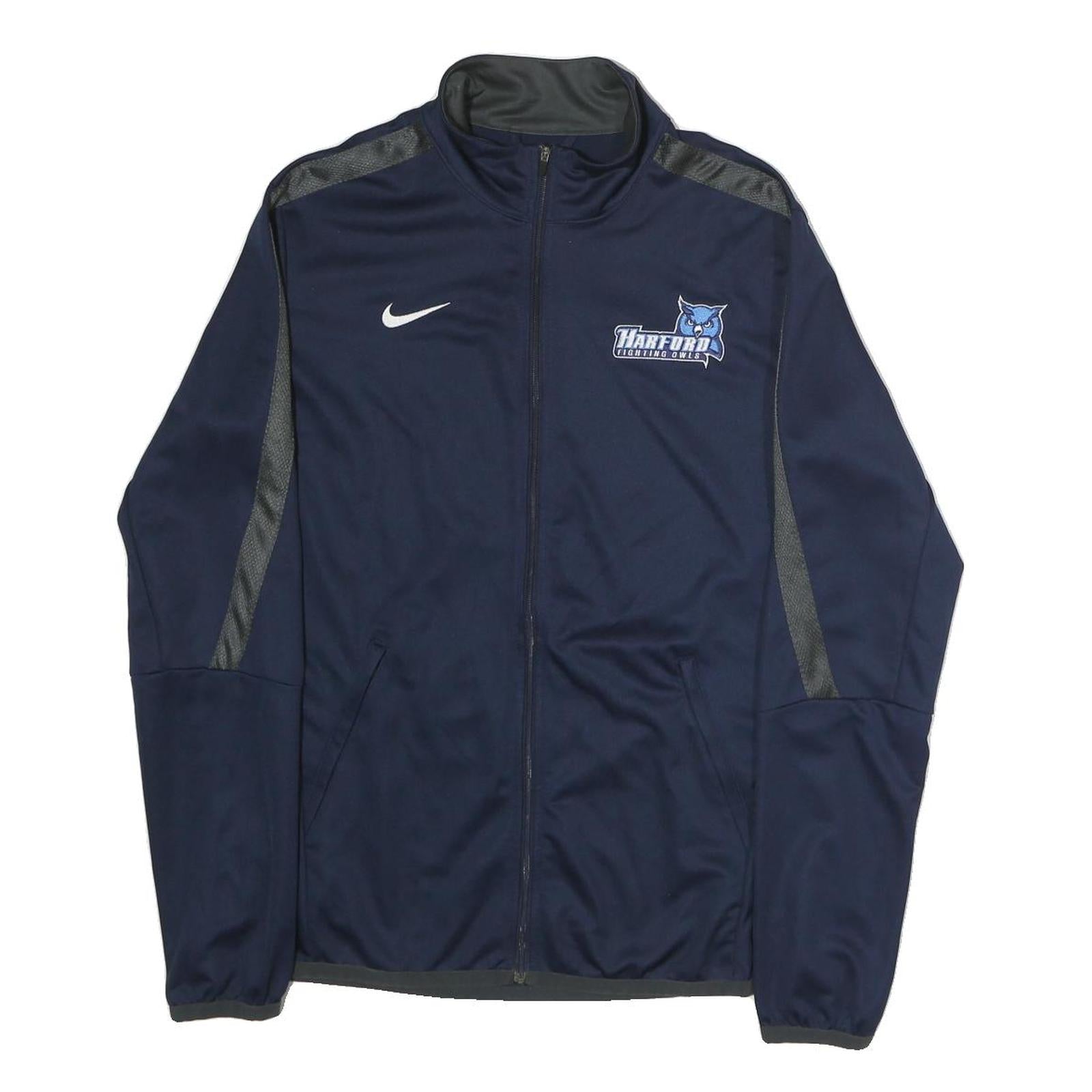 NIKE Mens Blue Navy Hartford Fighting Owls Track Jacket M Polyester Zip Refurbished - N/A refurbished available on Cerqular