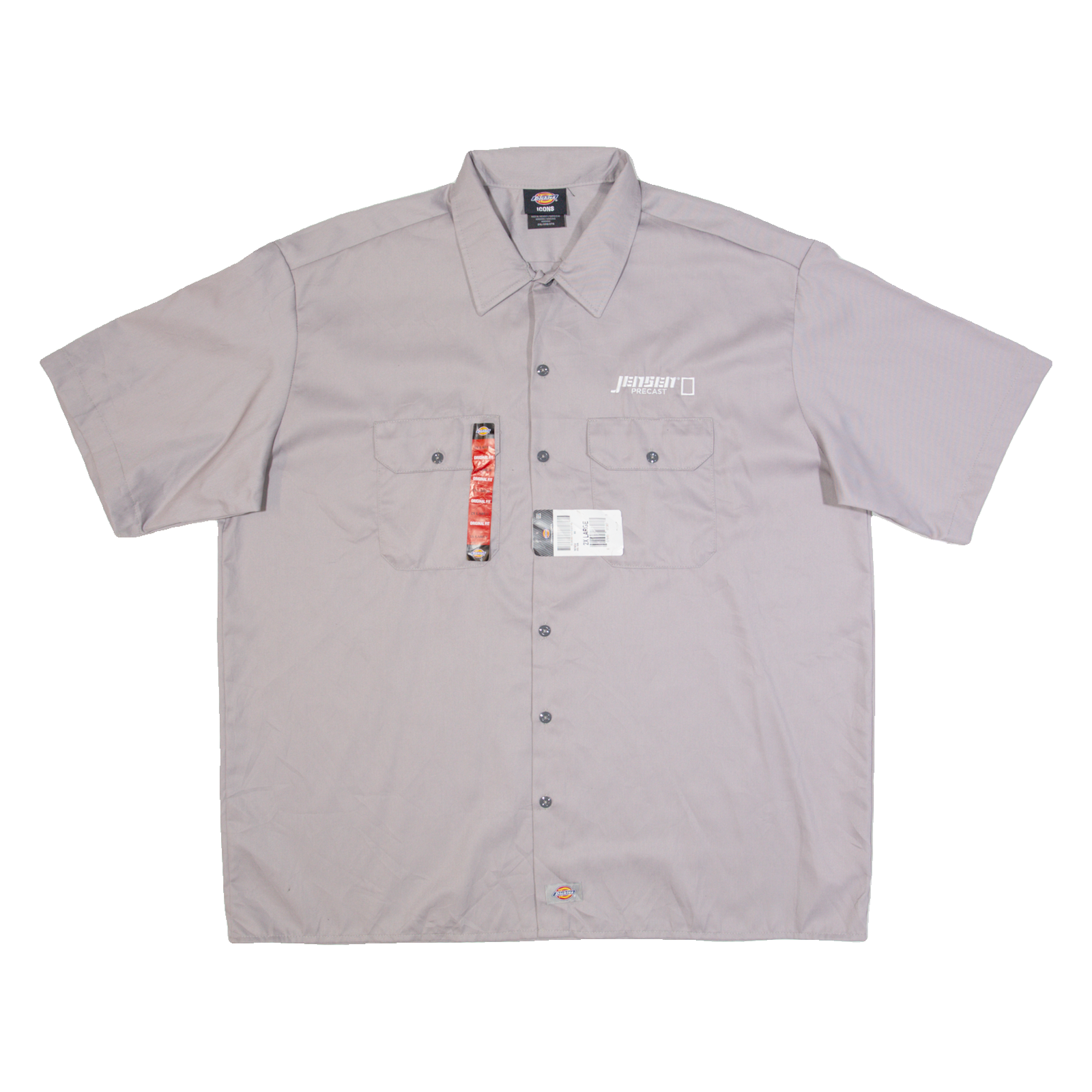 DICKIES Icons Mens Worker Shirt Grey 2XL Refurbished - N/A refurbished available on Cerqular