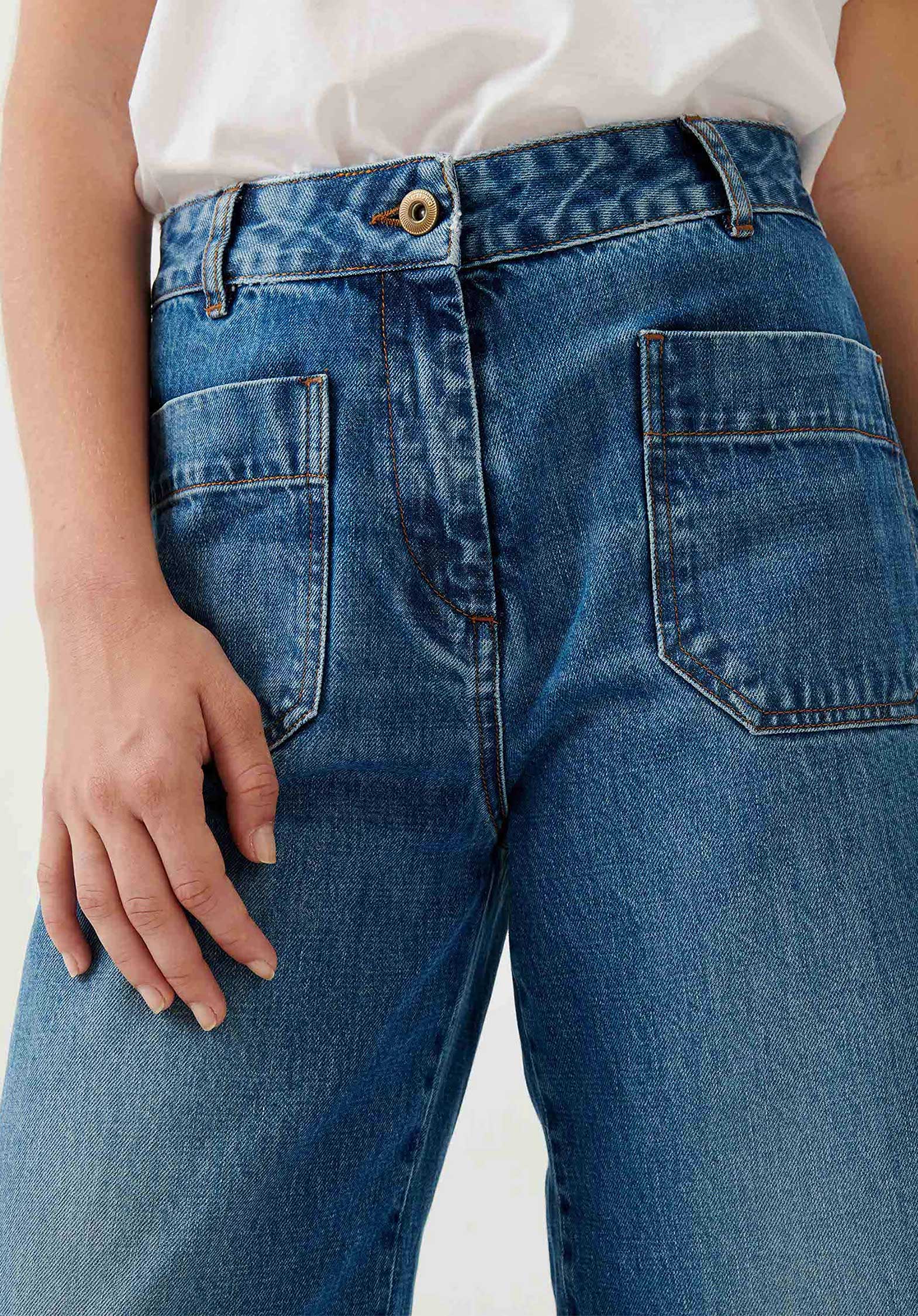 Pants  Seakey Vintage-Blue | Color: VINTAGE BLUE | Size: FR-40 Refurbished - Rue Madame is a known brand, and the standardized name is " refurbished available on Cerqular