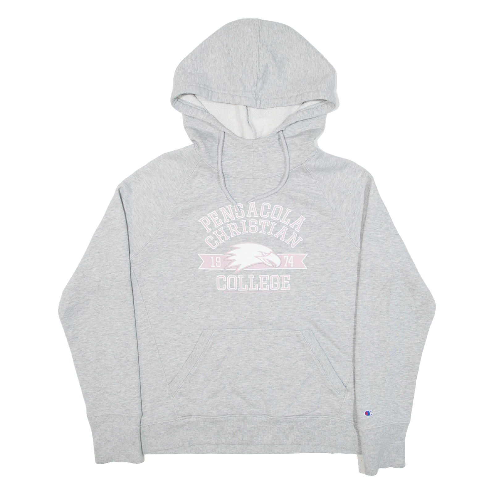 CHAMPION Pensacola Christian College Womens Grey Hoodie USA L Refurbished - N/A refurbished available on Cerqular