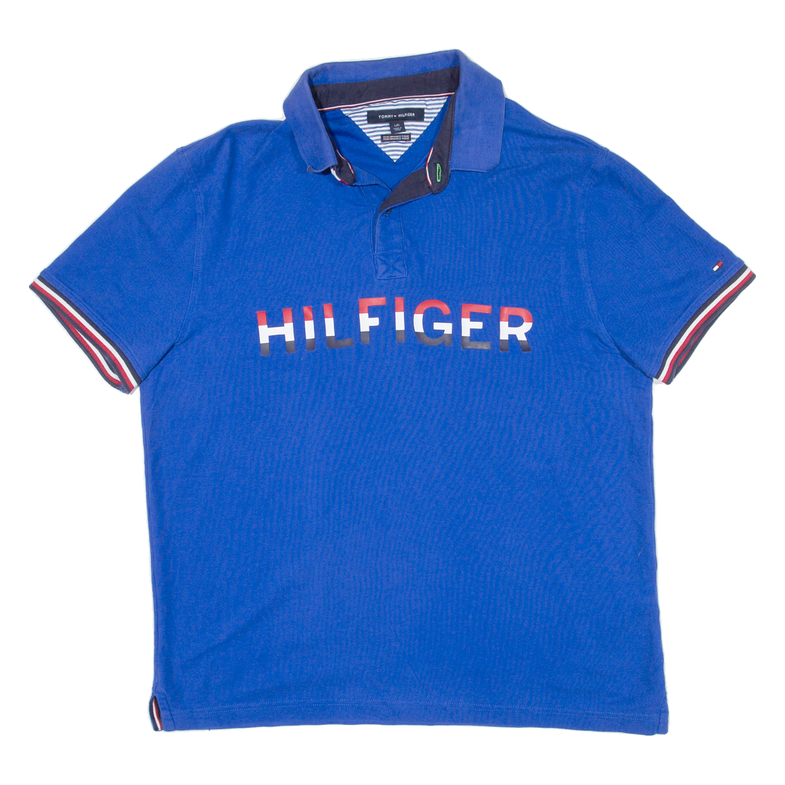 TOMMY HILFIGER Womens Polo Shirt Blue L Refurbished - N/A refurbished available on Cerqular