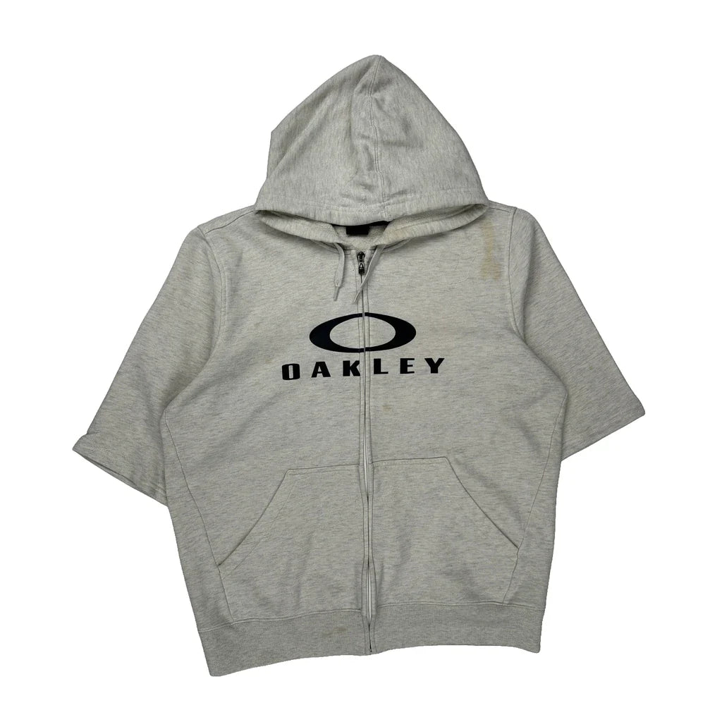 Oakley Hoodie - XL Grey Cotton Refurbished - Thrifted (note: this is a term often used to describe second- refurbished available on Cerqular