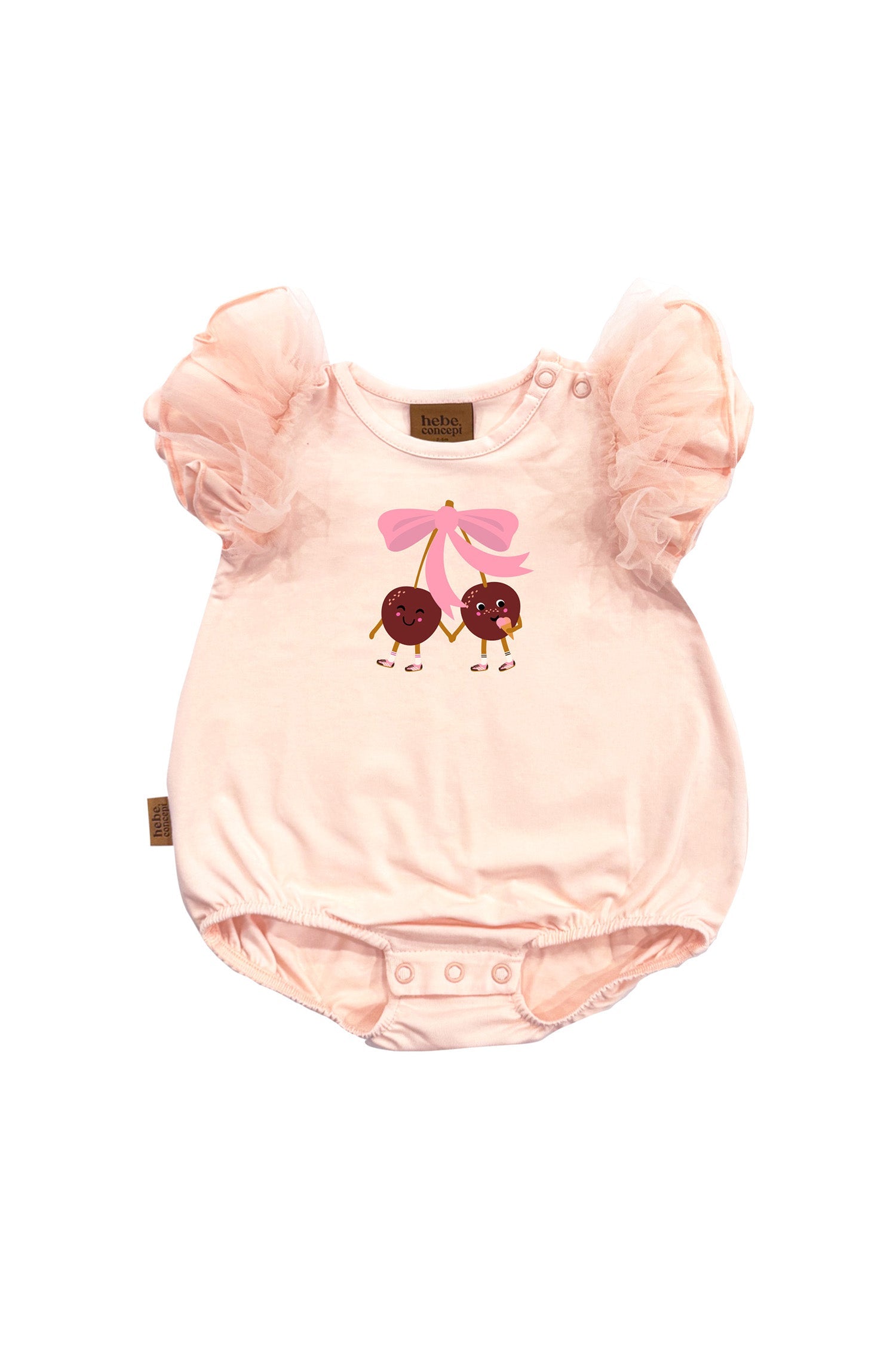 Baby Girls Pink Romper - Cherry | Size: 6-12m (74-80cm) Refurbished - N/A (Note: This brand may not be well-known globally refurbished available on Cerqular