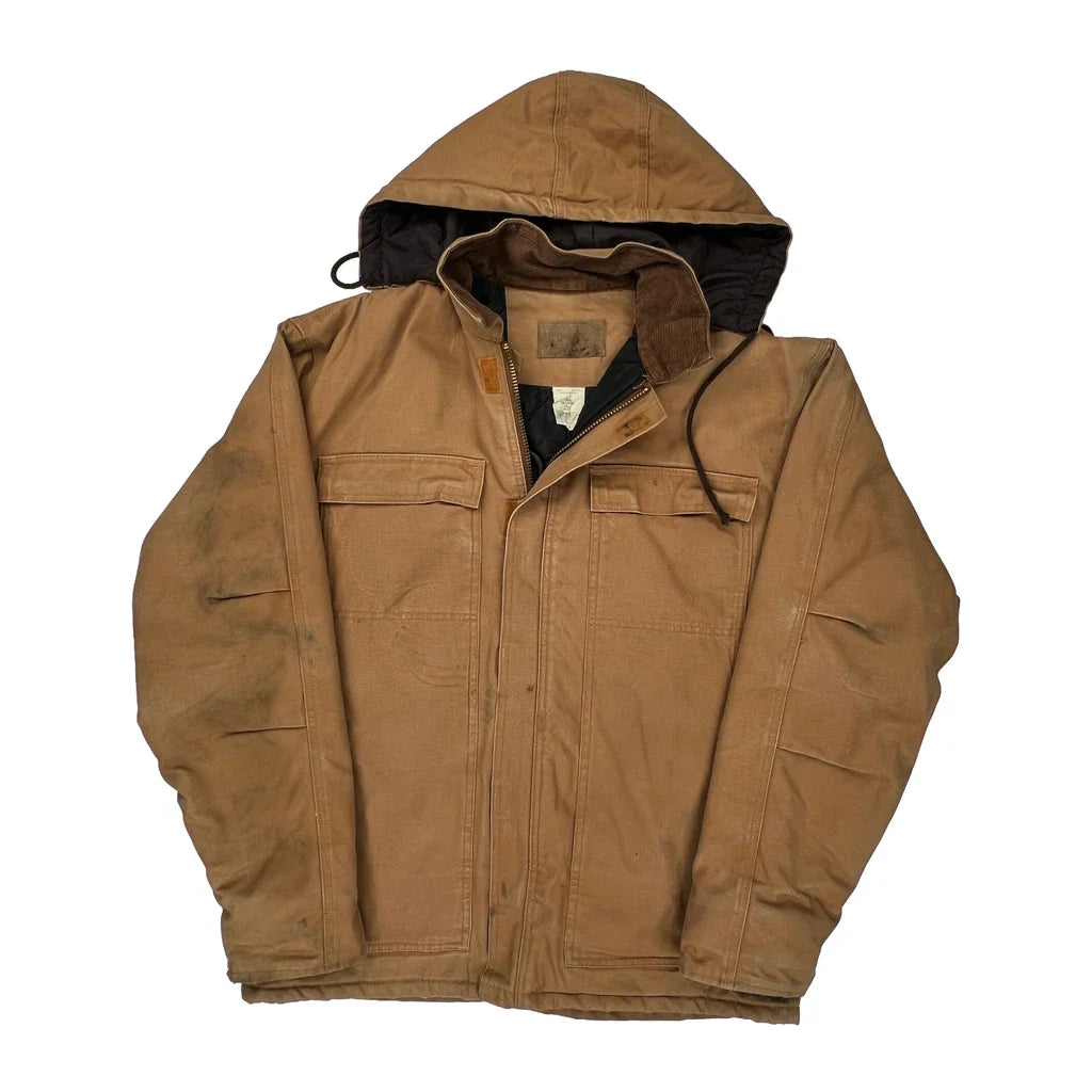 Unbranded Tall Jacket - Large Brown Cotton Refurbished - Thrifted (note: this is a term often used to describe second- refurbished available on Cerqular