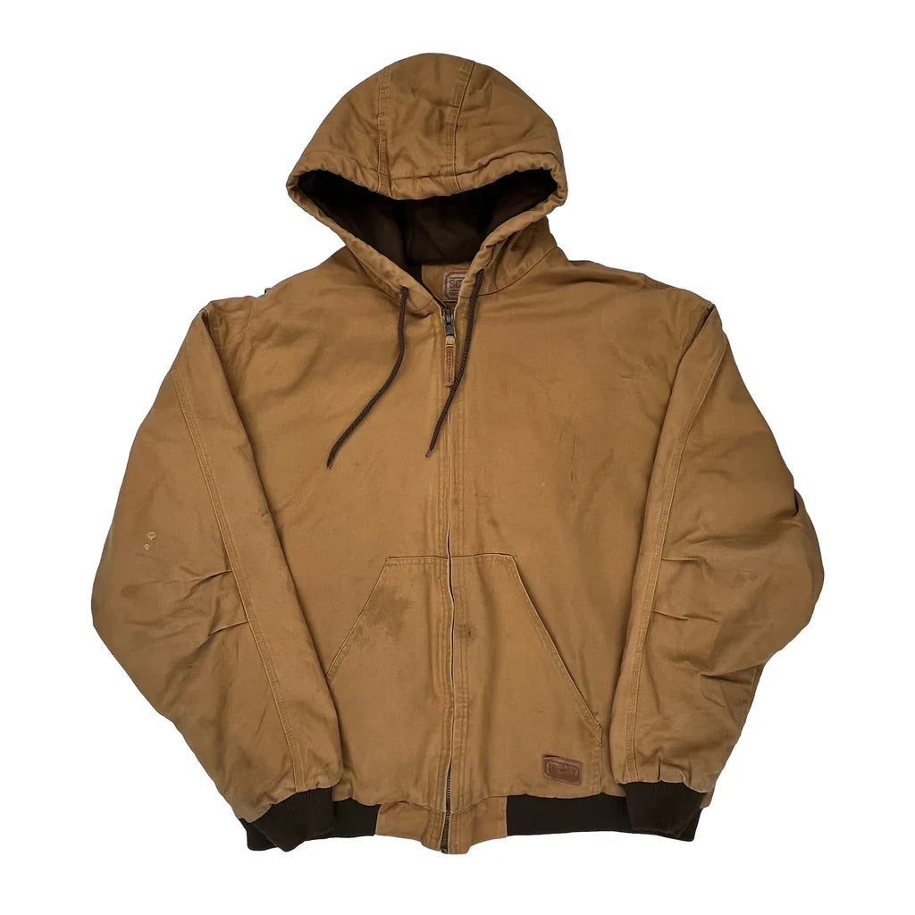 Schmidt Jacket - 2XL Brown Cotton Refurbished - Thrifted (note: this is a term often used to describe second- refurbished available on Cerqular
