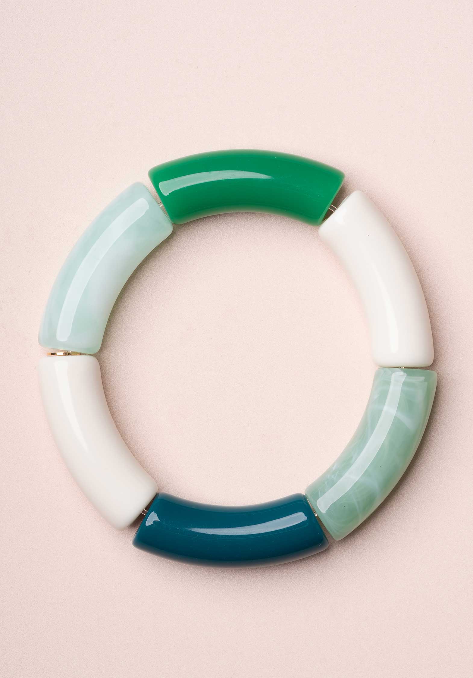 Bracelet Lithos Jonc Green-White | Color: GREEN WHITE | Size: U Refurbished - Rue Madame is a known brand, and the standardized name is " refurbished available on Cerqular