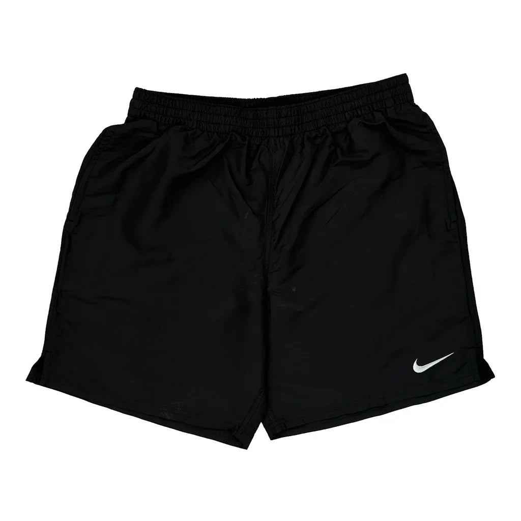 Nike Sport Shorts - Large Black Polyester Refurbished - Thrifted (note: this is a term often used to describe second- refurbished available on Cerqular