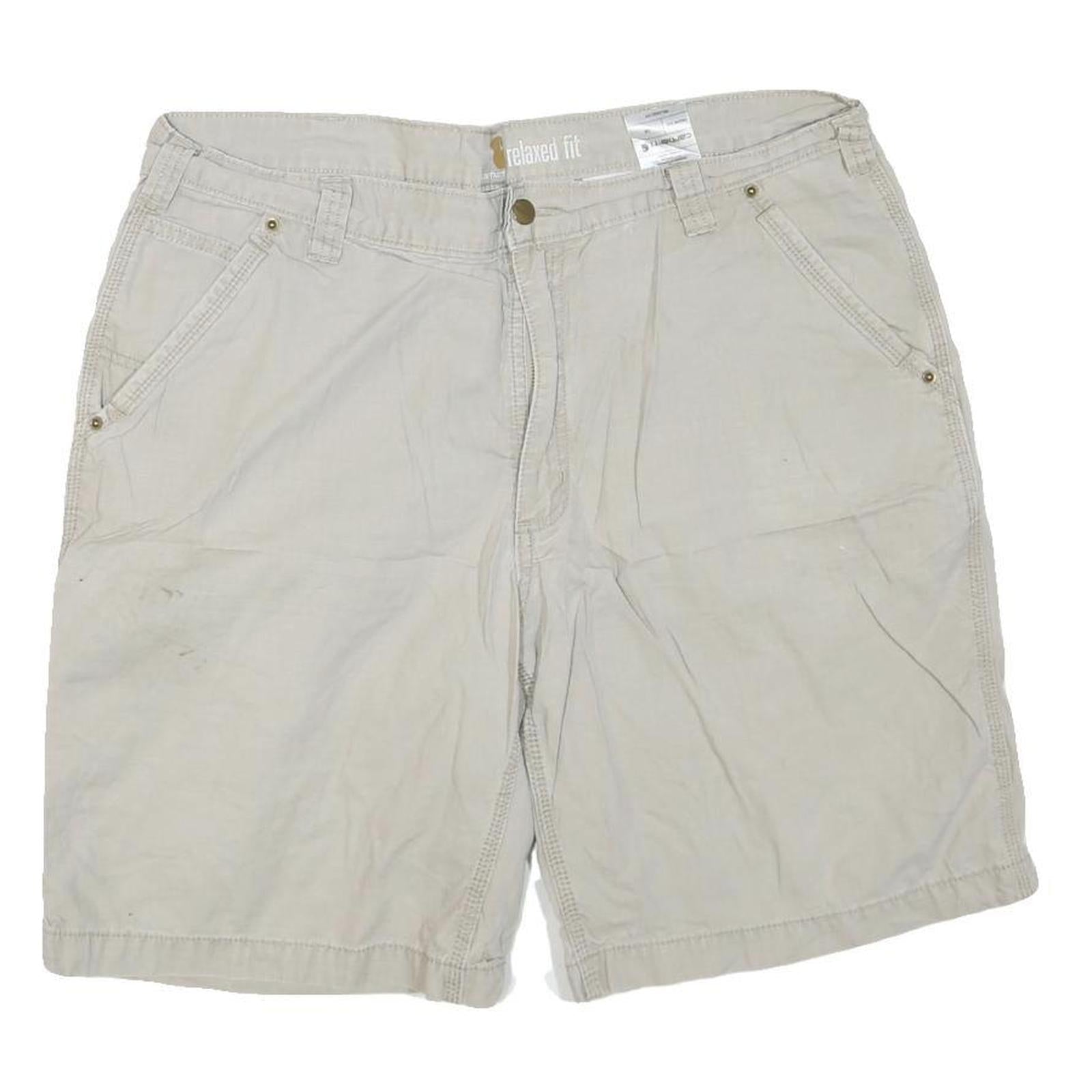CARHARTT Mens Shorts Beige Casual Relaxed Fit L W38 Durable Workwear Refurbished - N/A refurbished available on Cerqular
