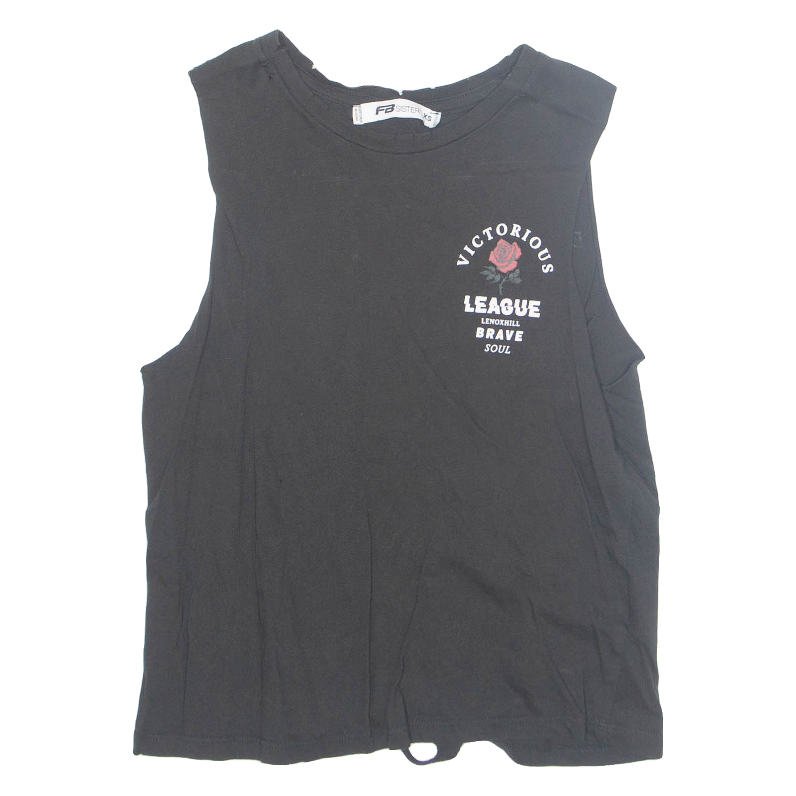 FB SISTER Brave Soul Womens Printed Vest Black Sleeveless XS Refurbished - N/A refurbished available on Cerqular