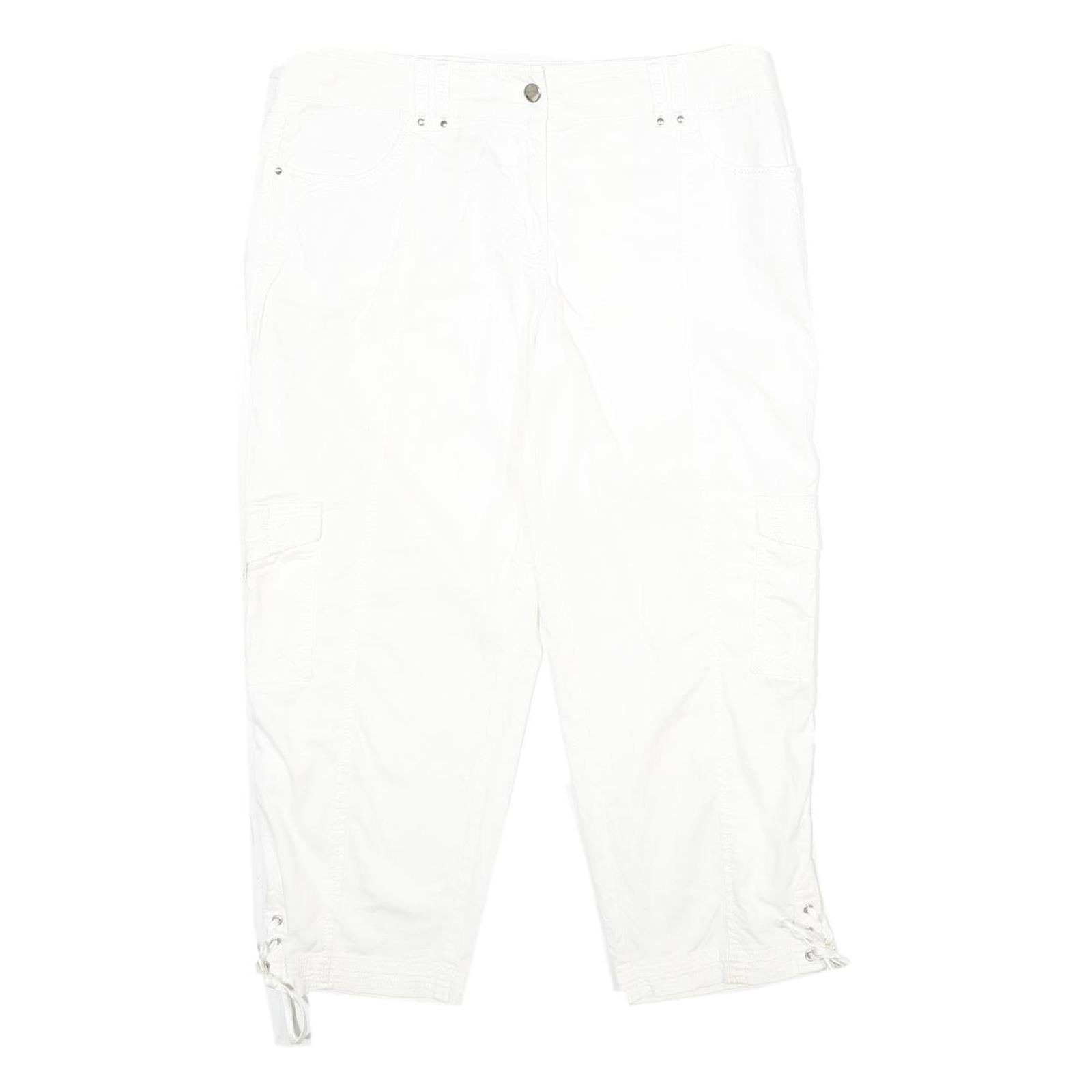 WHITE HOUSE BLACK MARKET Womens White Cargo Shorts UK 14 W34 Cotton Blend Casual Refurbished - N/A refurbished available on Cerqular