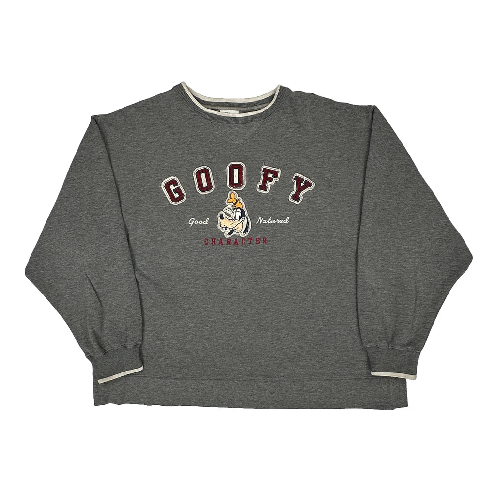 Buy Goofy Character Disney Cartoon Sweatshirt - Large Grey Cotton Refurbished - $53.59 Goofy Character Disney Cartoon Sweatshirt - Large Grey Cotton Refurbished - Thrifted (note: this is a term often used to describe second- refurbished available on Cerqular