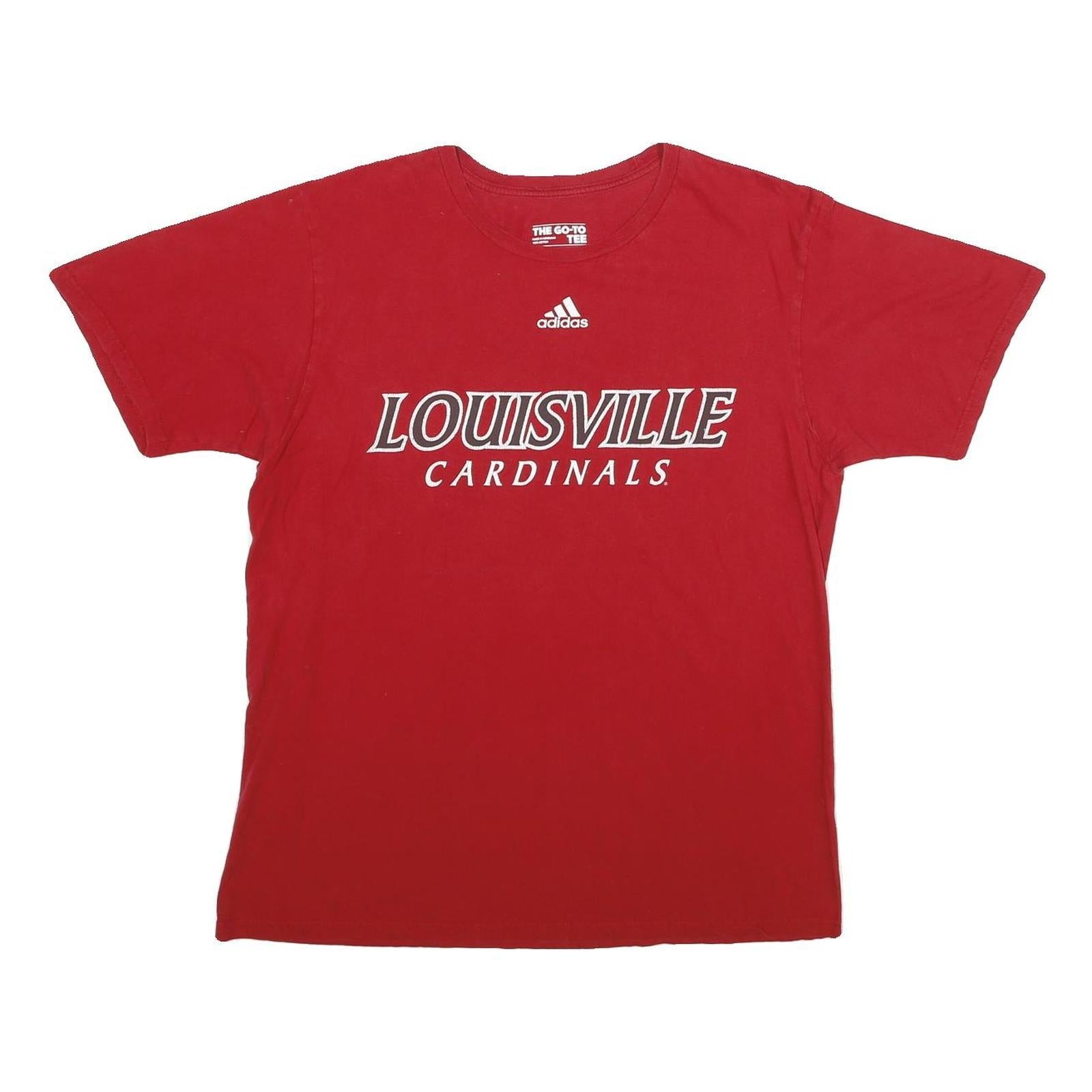 Buy ADIDAS Mens Red Louisville Cardinals Graphic T-Shirt L Short Sleeve Crew Neck Refurbished - $12.99 ADIDAS Mens Red Louisville Cardinals Graphic T-Shirt L Short Sleeve Crew Neck Refurbished - N/A refurbished available on Cerqular
