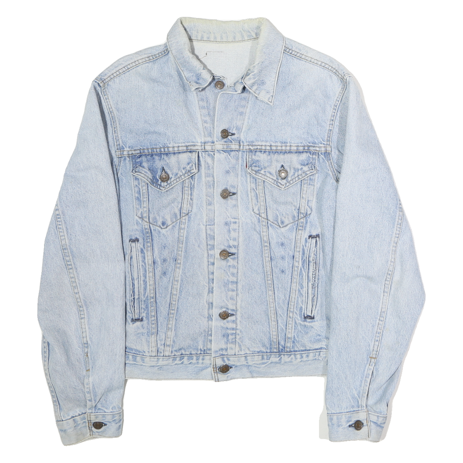 LEVI'S Mens Blue Denim Button Jacket M Cotton Classic Fit Casual Refurbished - N/A refurbished available on Cerqular