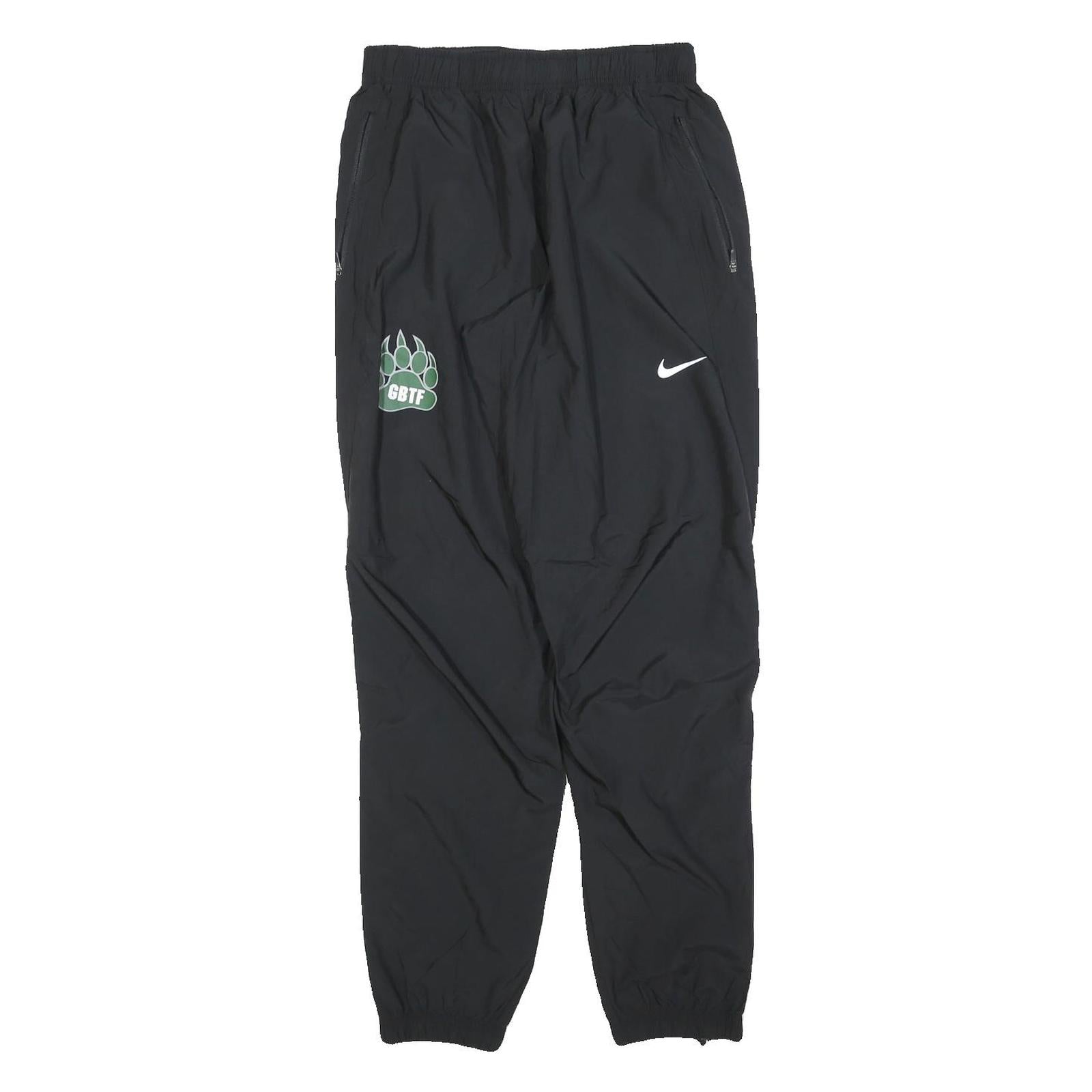NIKE Womens Joggers Black Relaxed Tapered M W28 L32 Polyester Blend Track Pants Refurbished - N/A refurbished available on Cerqular