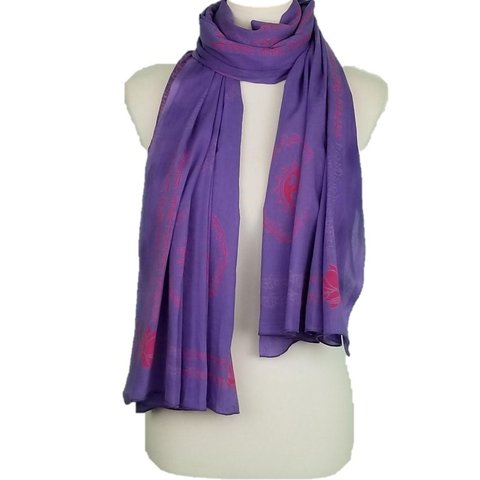 OMSutra Gayatri Mantra Prayer Shawl | Color: Purple Refurbished - N/A refurbished available on Cerqular