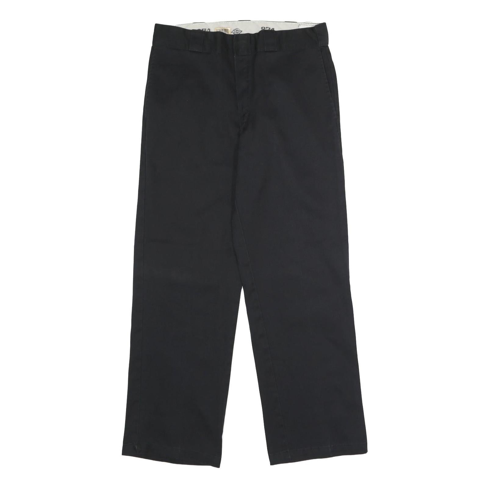 DICKIES Mens Polyester Blend Black Classic Straight Trousers W32 L30 Workwear Refurbished - N/A refurbished available on Cerqular