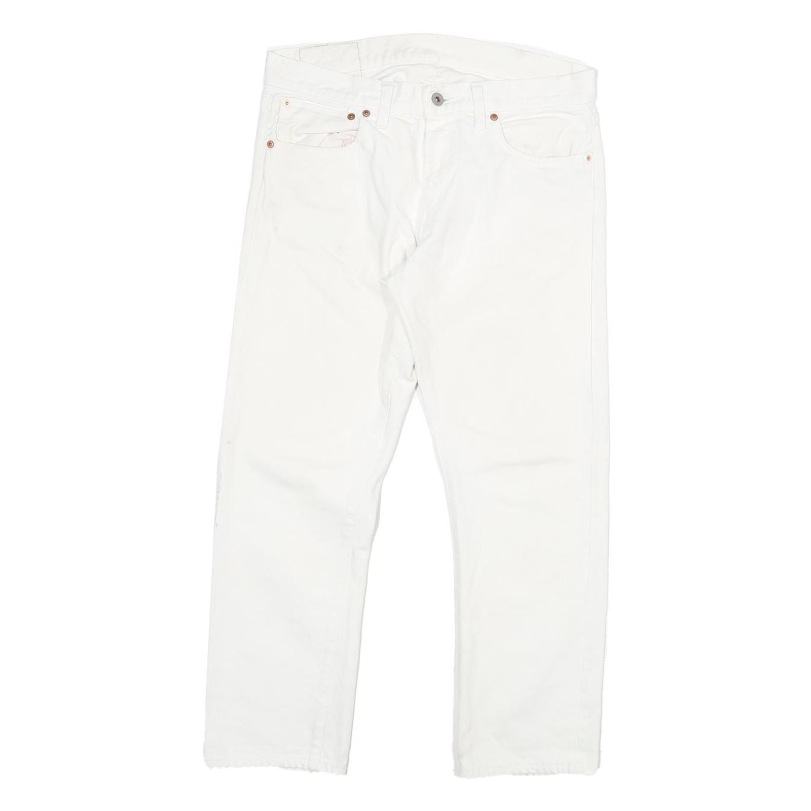 DICKIES Mens Regular Fit White Cotton Blend Jeans W32 L26 Zip Pockets Refurbished - N/A refurbished available on Cerqular