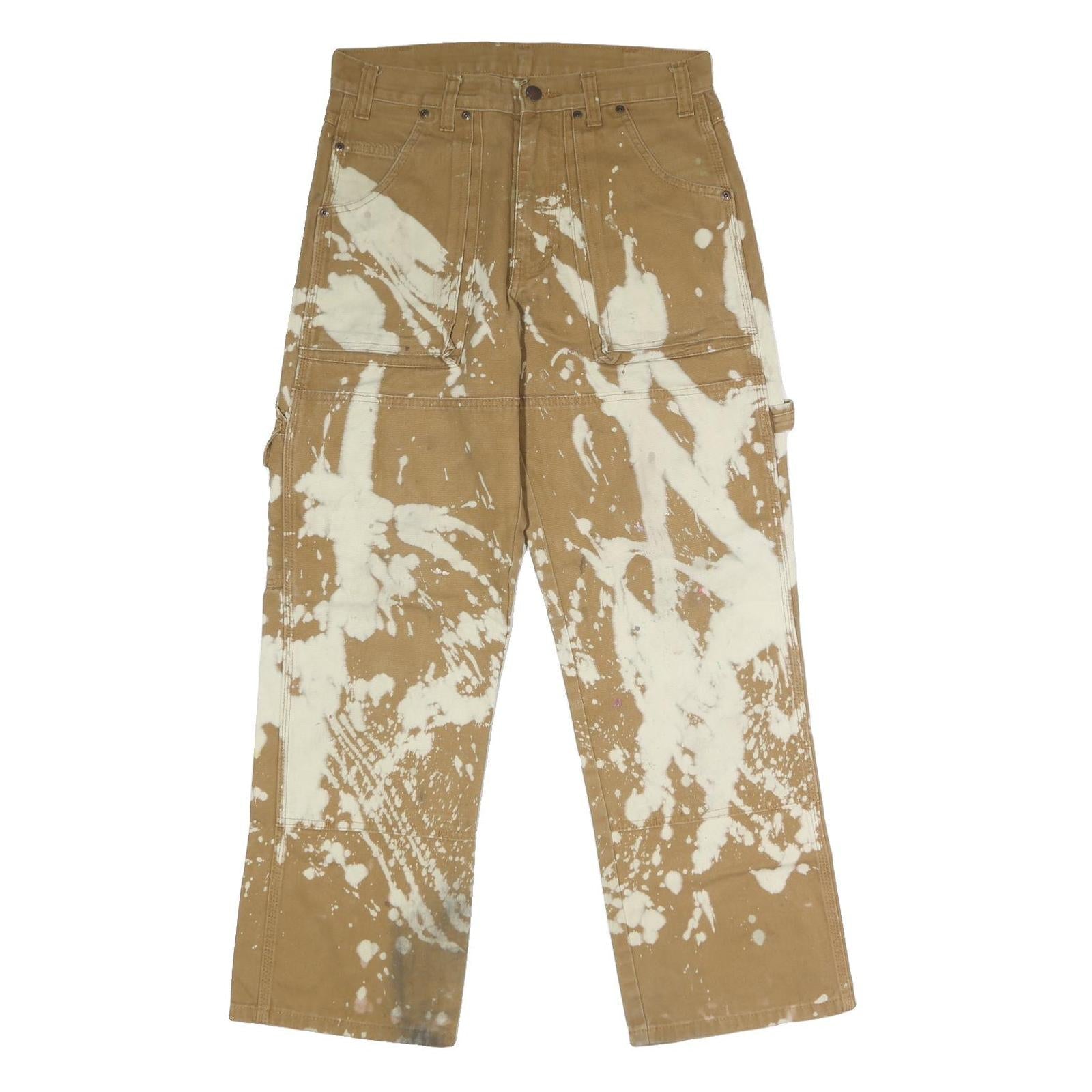 DICKIES Mens Jeans Beige Regular Straight Denim Raw W32 L29 Paint Splatter Refurbished - N/A refurbished available on Cerqular