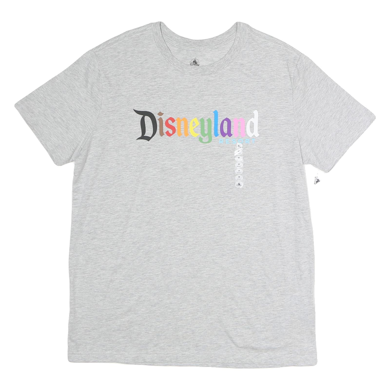 DISNEY Womens Grey Disneyland Resort Graphic T-Shirt M Short Sleeve Crew Neck Refurbished - N/A refurbished available on Cerqular
