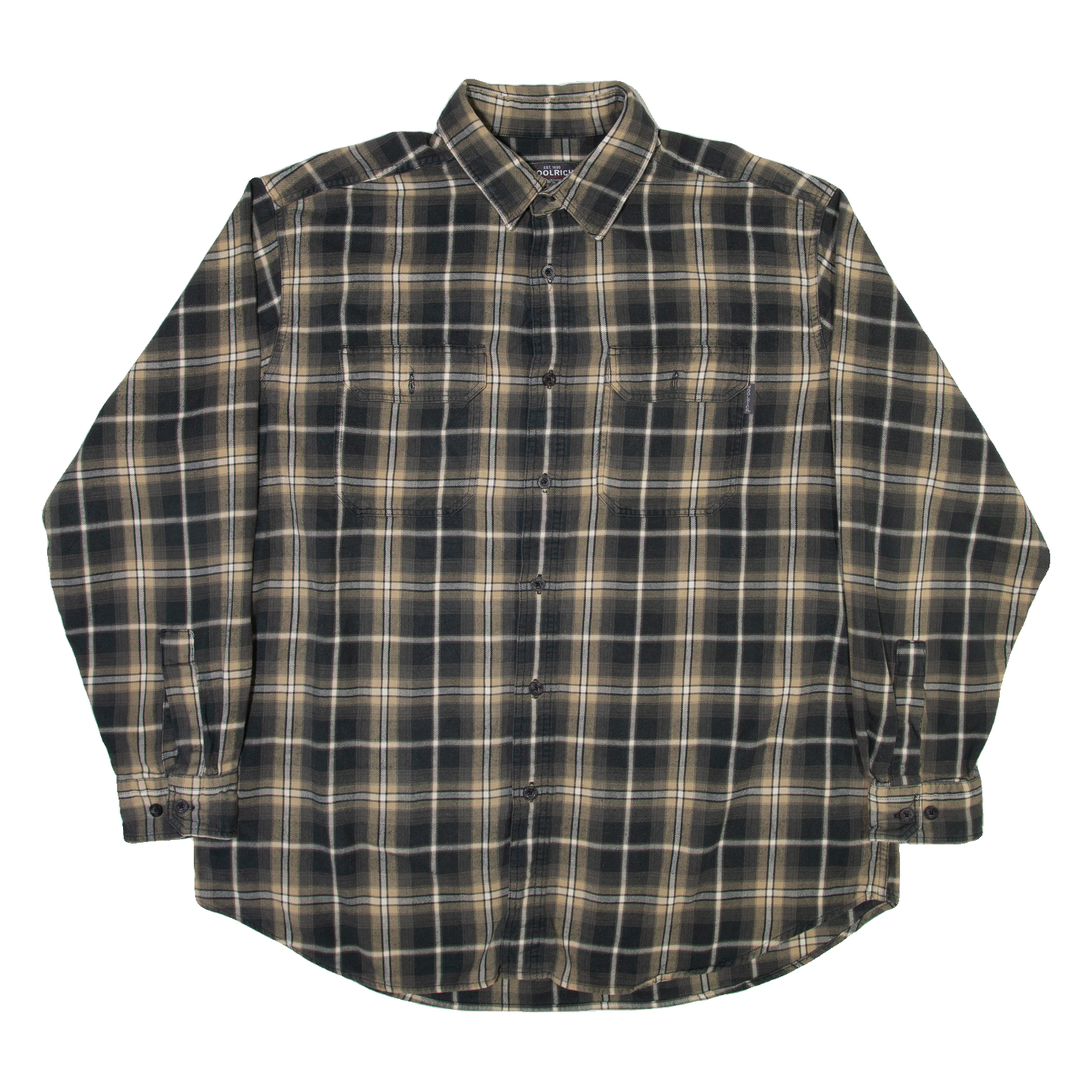 WOOLRICH Mens Shirt Grey Check Long Sleeve XL Refurbished - N/A refurbished available on Cerqular