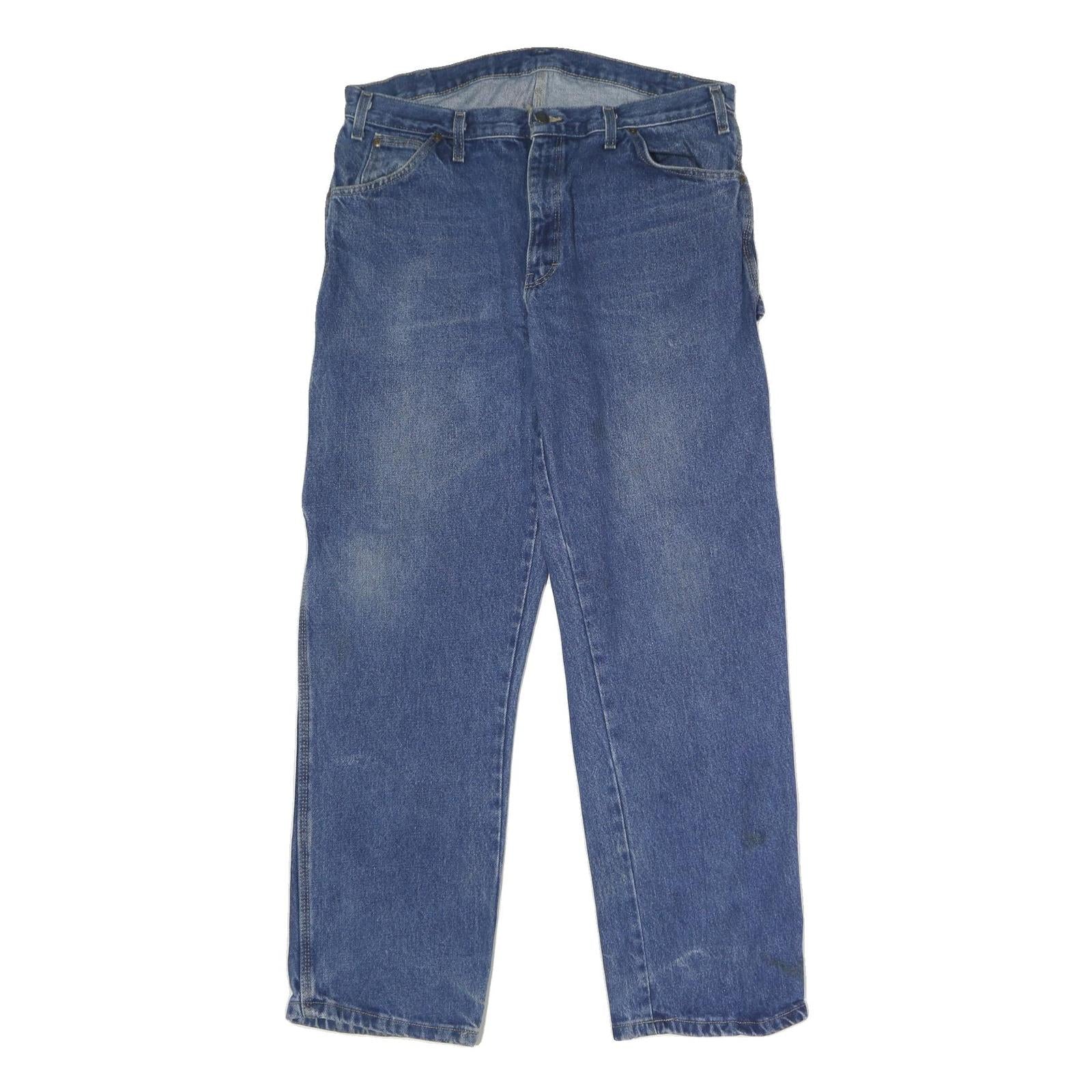 DICKIES Mens Relaxed Blue Denim Jeans W36 L32 Workwear Utility Zip Refurbished - N/A refurbished available on Cerqular