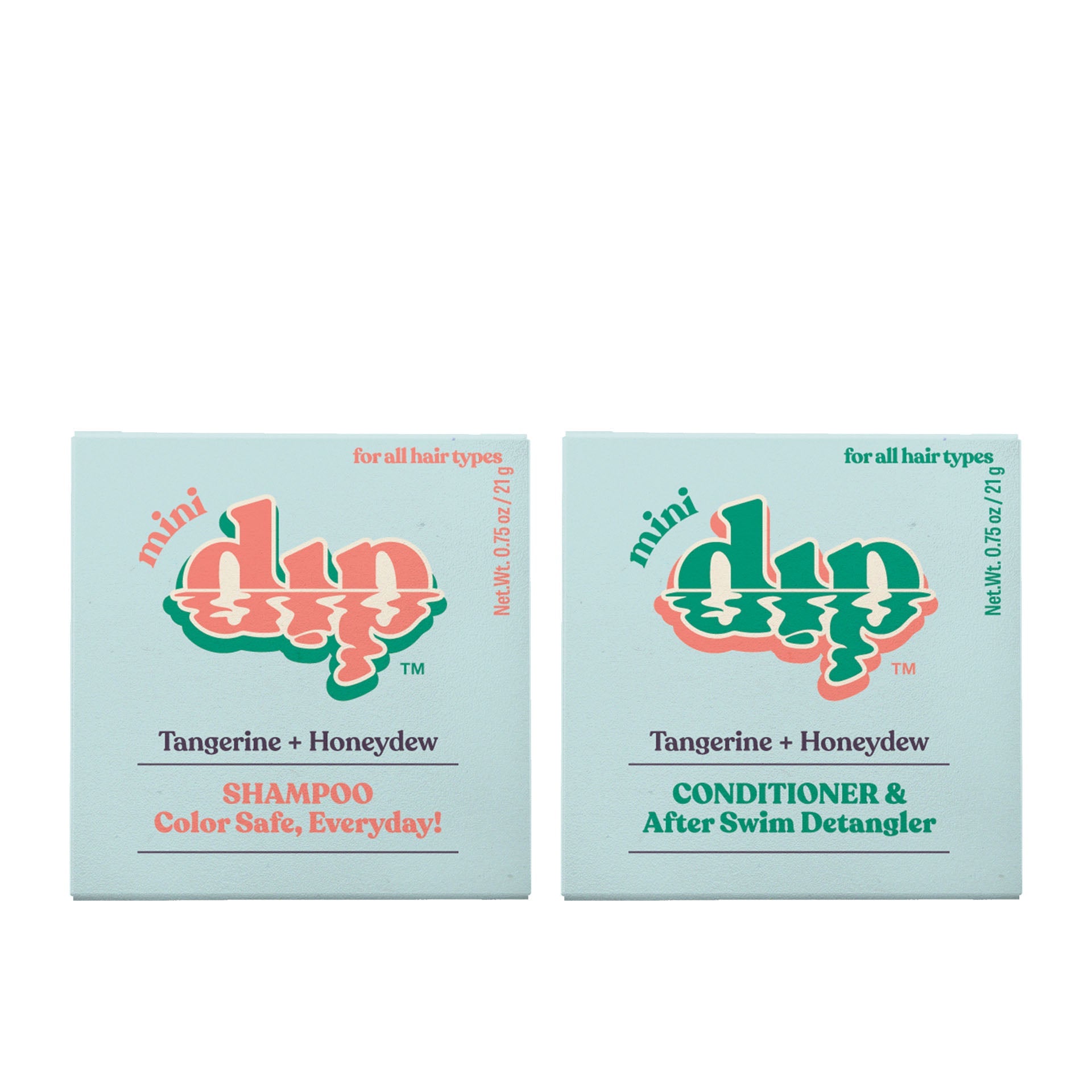 Double Dip: Tangerine & Honeydew - Minis Refurbished - Dip Sustainable Hair Care refurbished available on Cerqular