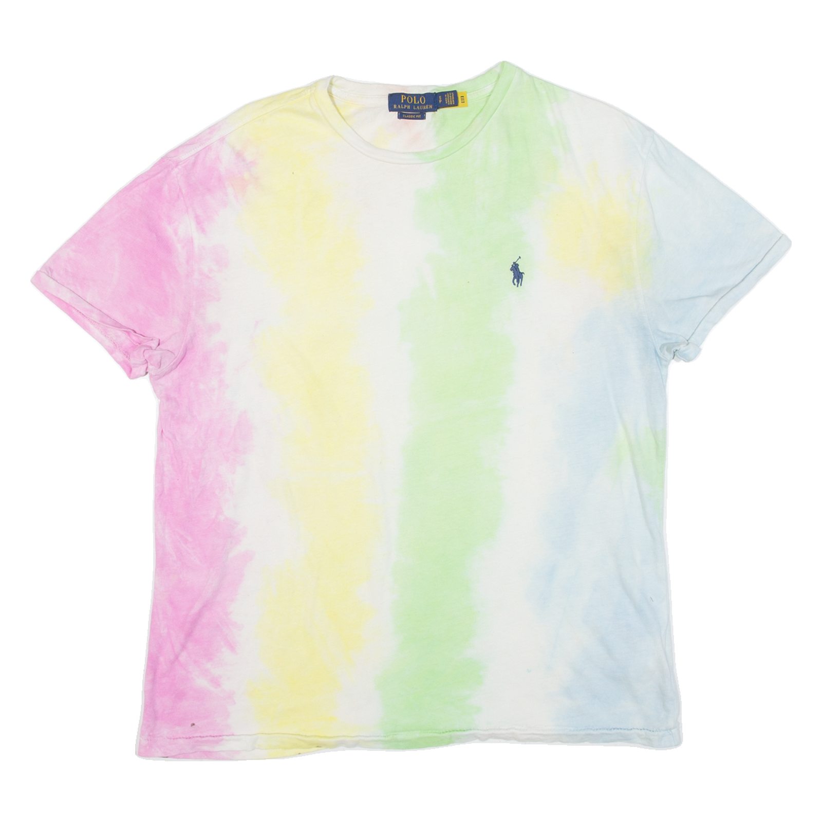 POLO RALPH LAUREN Womens Tie Dye T-Shirt Blue S Refurbished - N/A refurbished available on Cerqular
