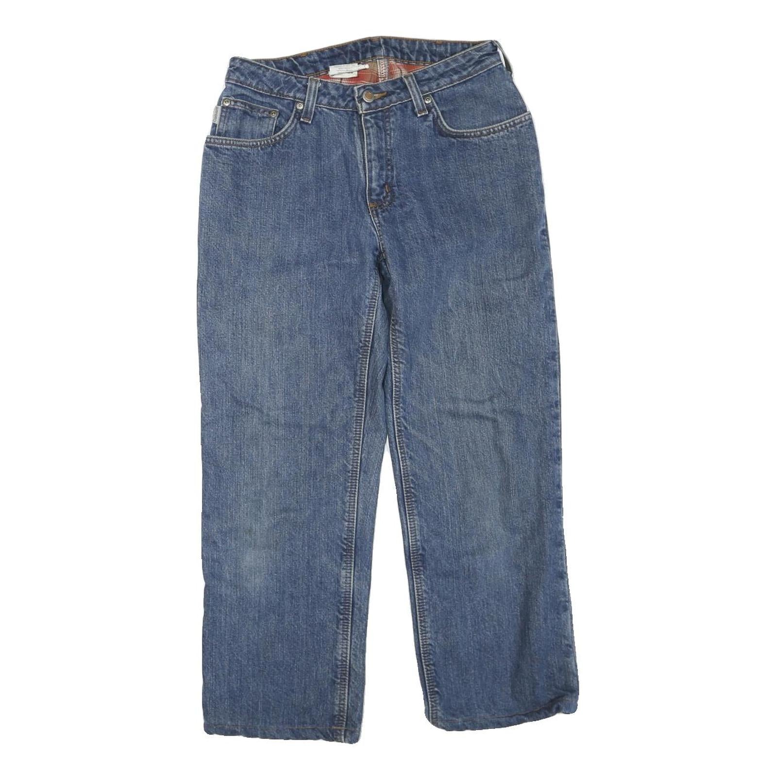 CARHARTT Womens Blue Regular Straight Denim Medium W28 L25 Zip Cotton Blend Refurbished - N/A refurbished available on Cerqular