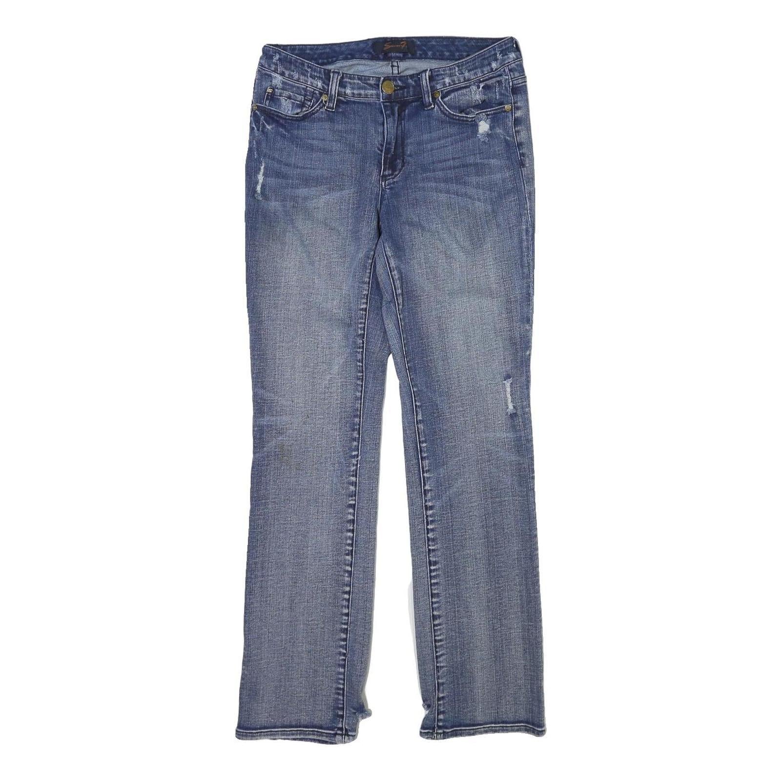 Buy SEVEN 7 Womens Classic Blue Denim Straight Jeans W30 L31 Distressed Button Refurbished - $20.79 SEVEN 7 Womens Classic Blue Denim Straight Jeans W30 L31 Distressed Button Refurbished - N/A refurbished available on Cerqular