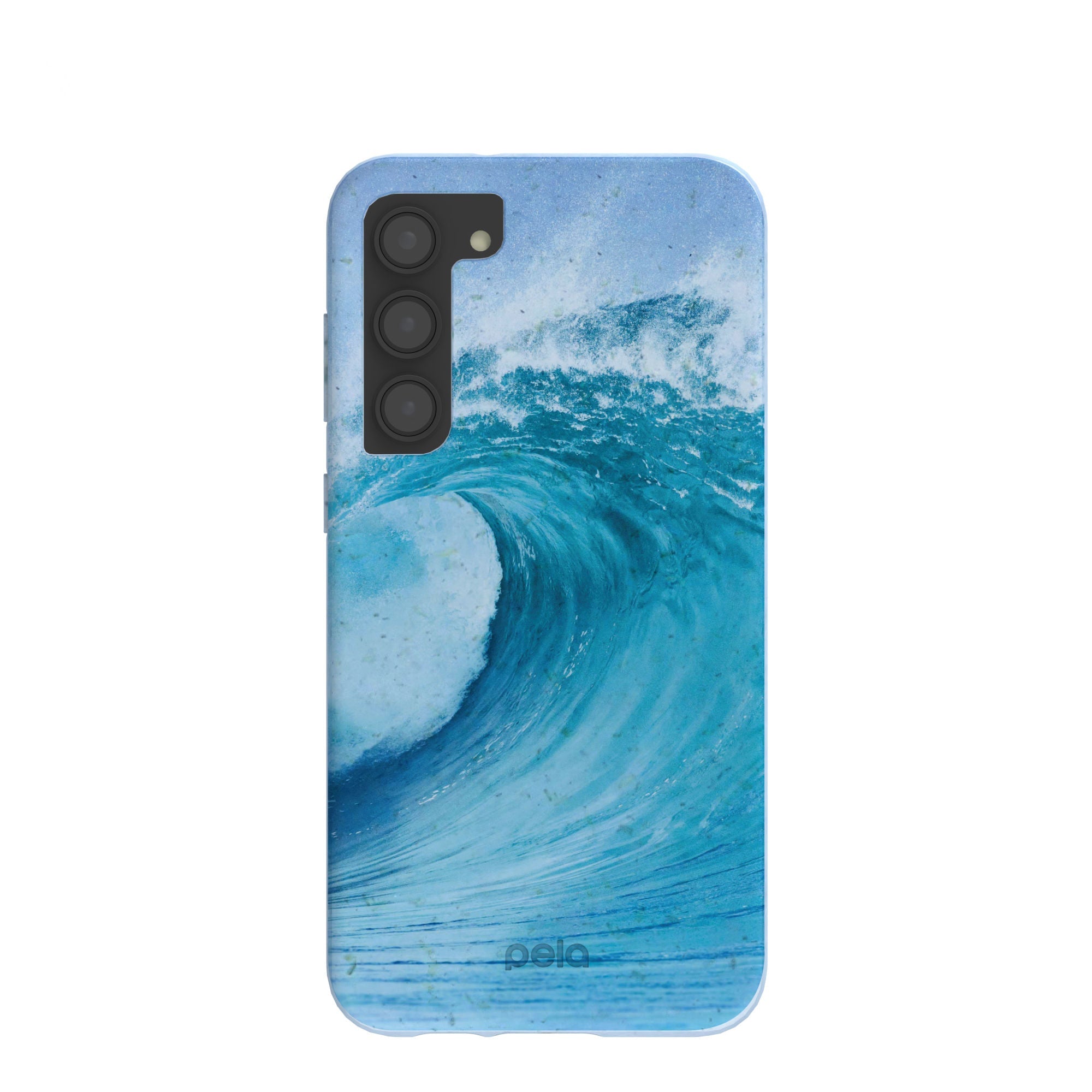 Powder Blue Big Wave Samsung Galaxy S23+(Plus) Case Refurbished - Pela Case refurbished available on Cerqular